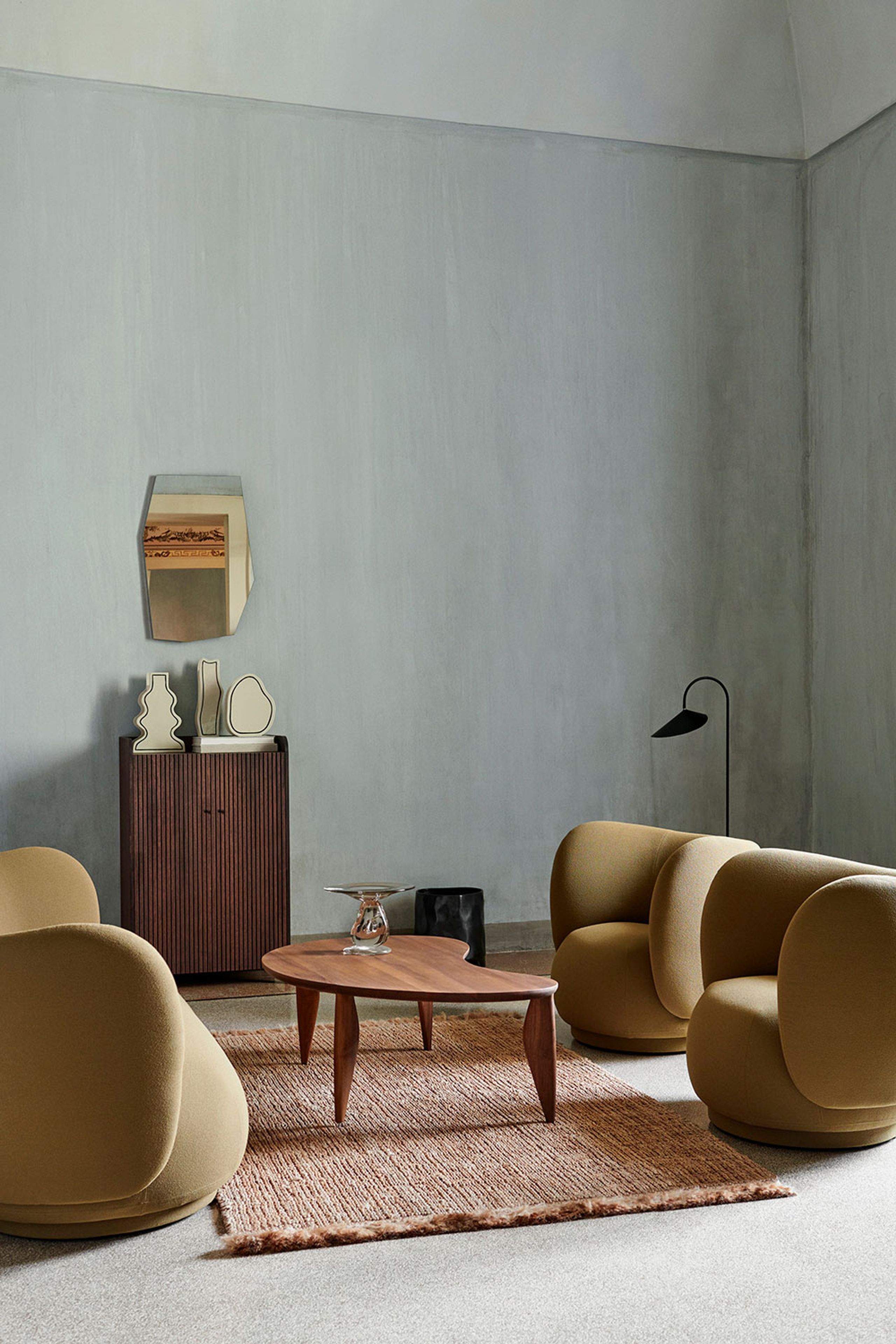 Ferm Living - Poltrona - Rico Lounge Chair - Wool Bouclé - Sugar Kelp