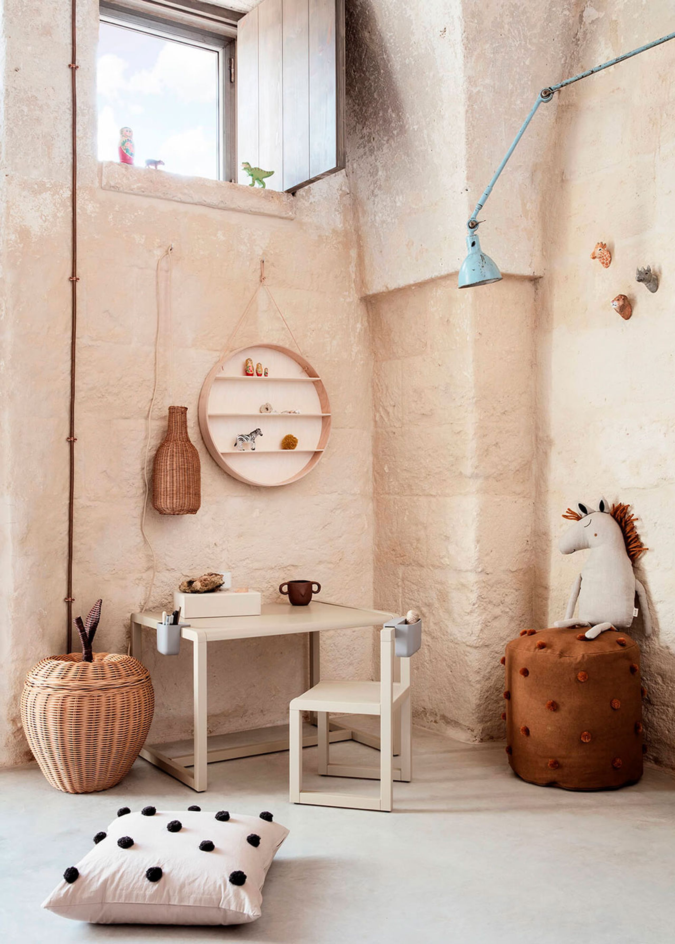 Ferm Living - Sombra da Lâmpada - Braided Lampshade - Bottle - Natural