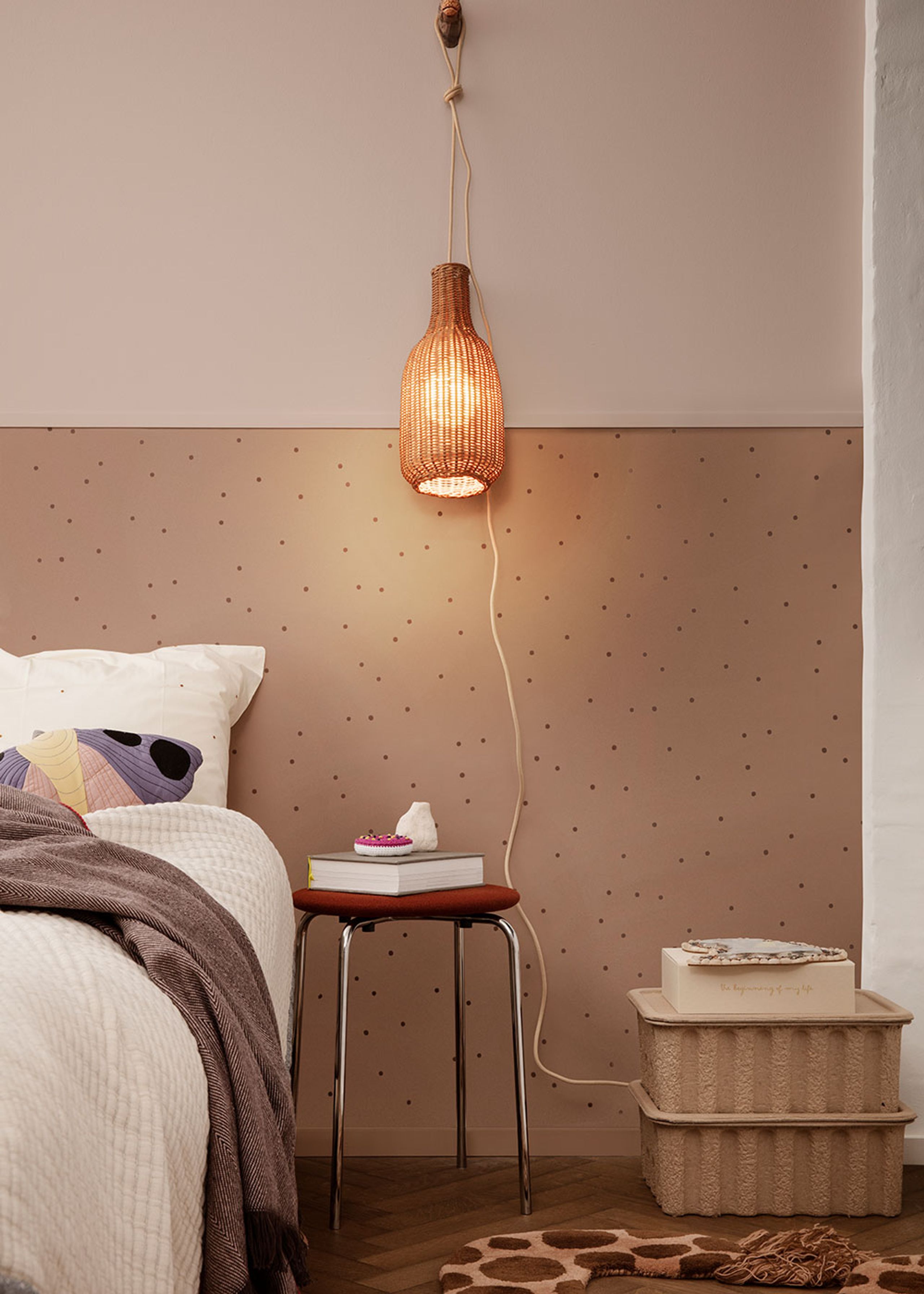 Ferm Living - Sombra da Lâmpada - Braided Lampshade - Bottle - Natural