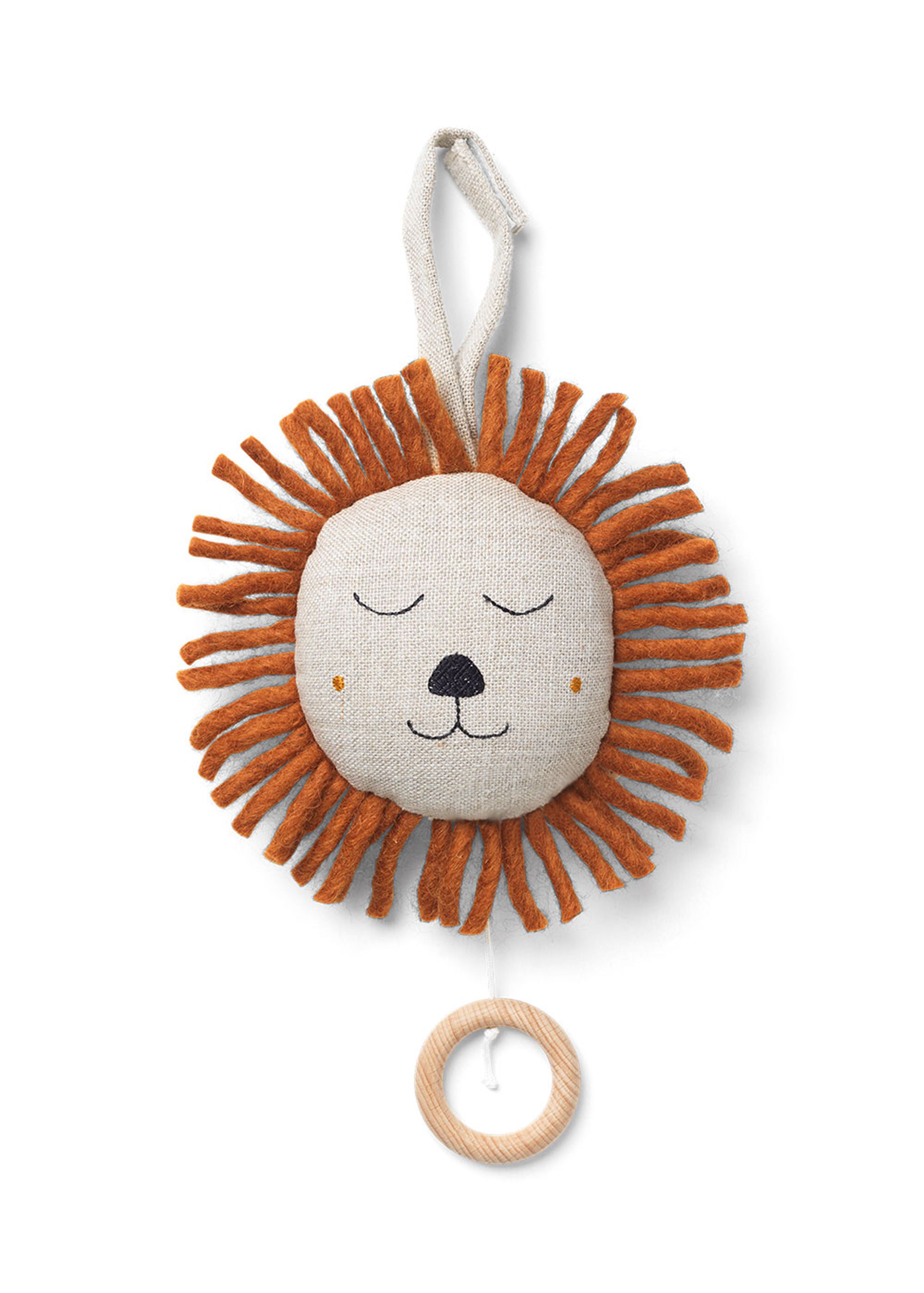 Ferm Living - Toys - Lion Music Mobile - Natural