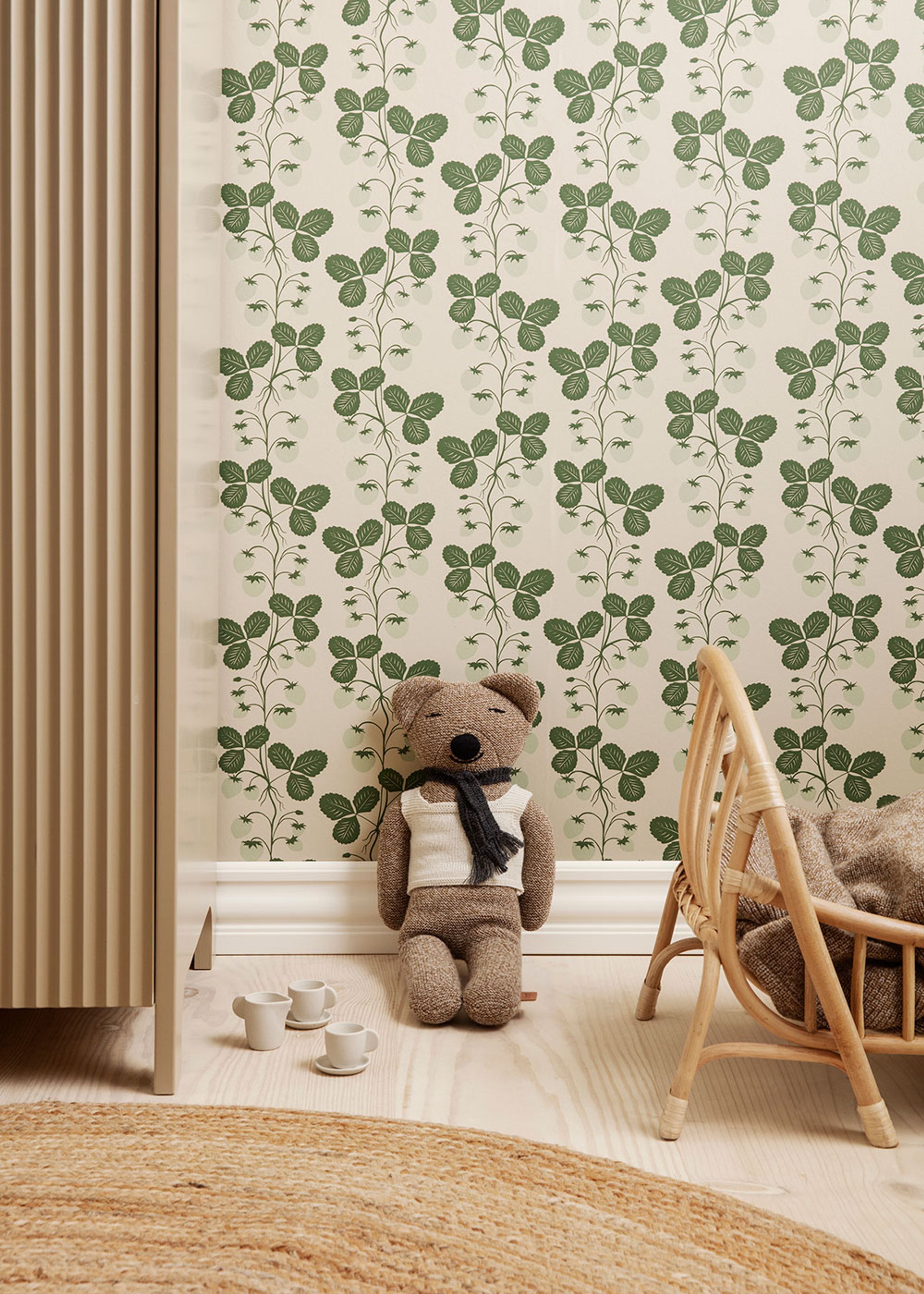 Ferm Living - Plyšová hračka - Roy Merino Woll Teddy - Sugar Kelp