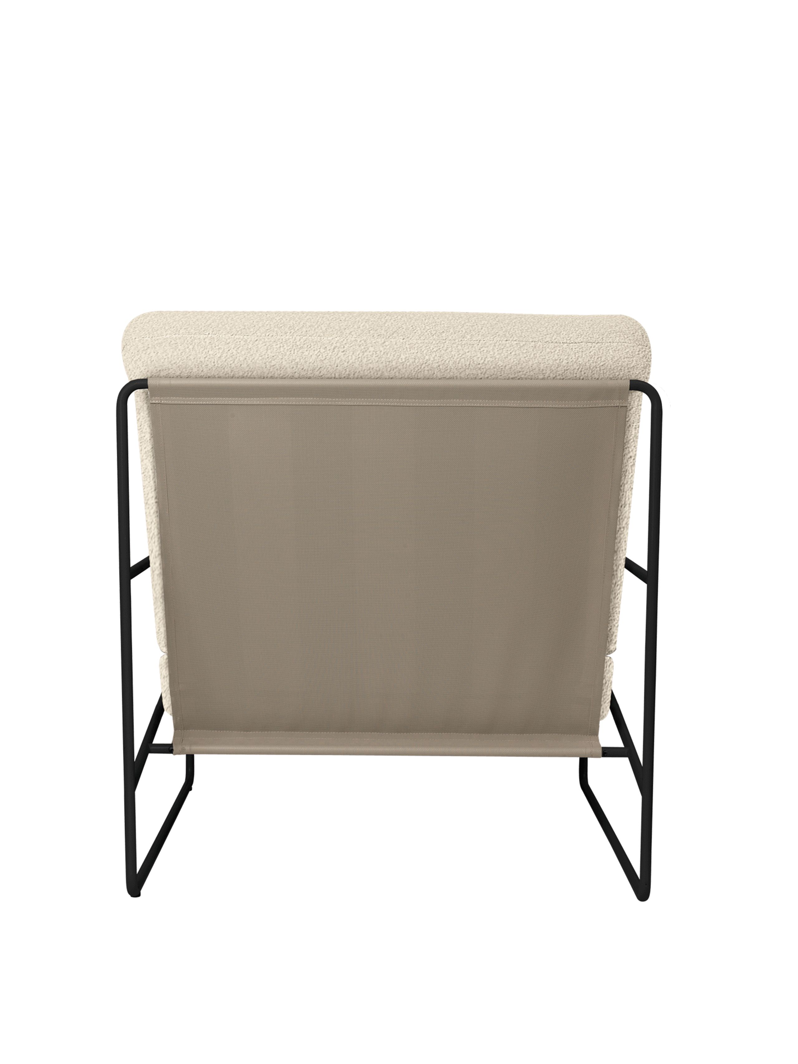 Ferm Living - Lavaggio del corpo - Desert 1-seater Pure Bouclé - Black/Off-white