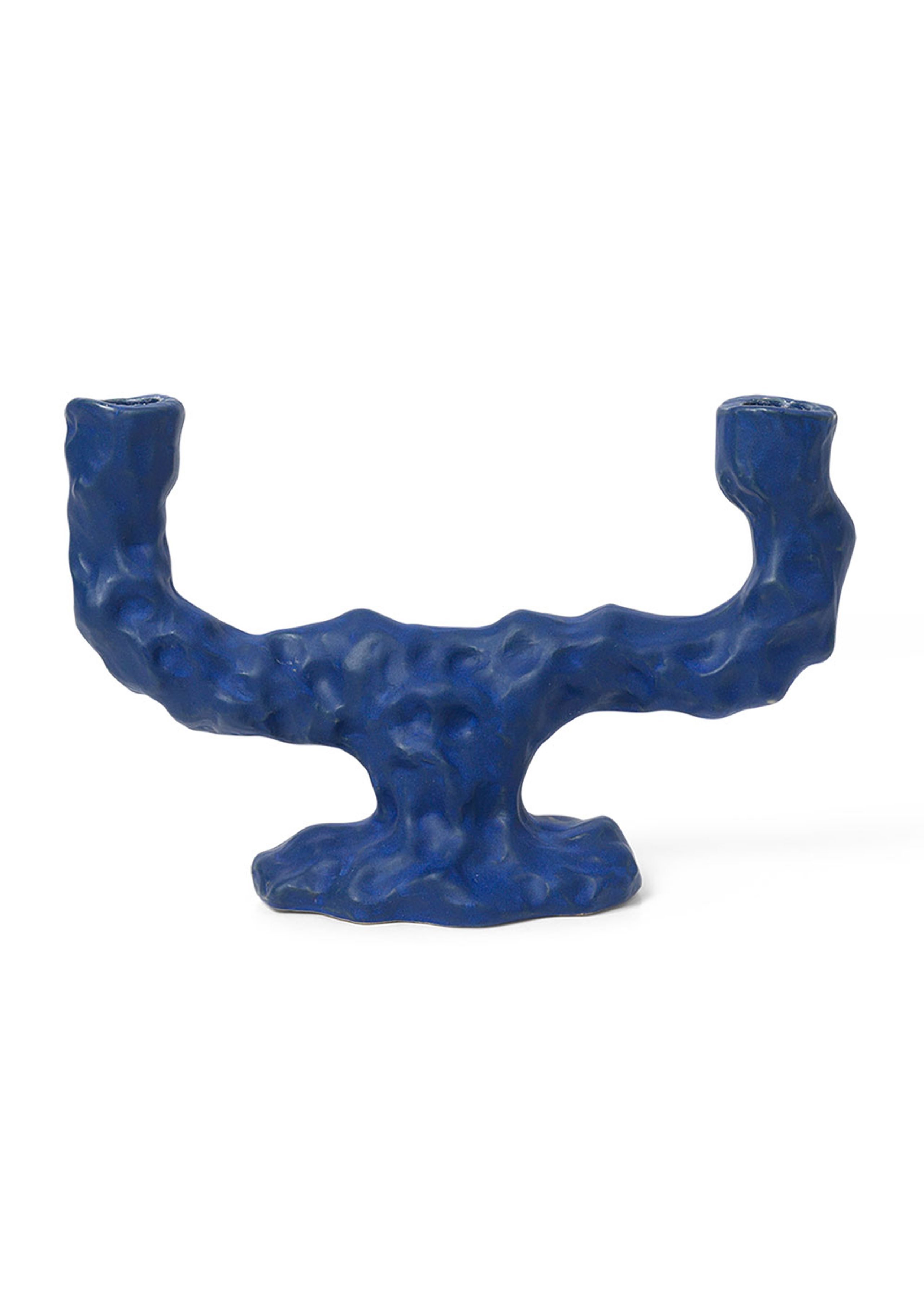 Ferm Living - Lyseholder - Dito Candle Holder - Bright Blue - Double
