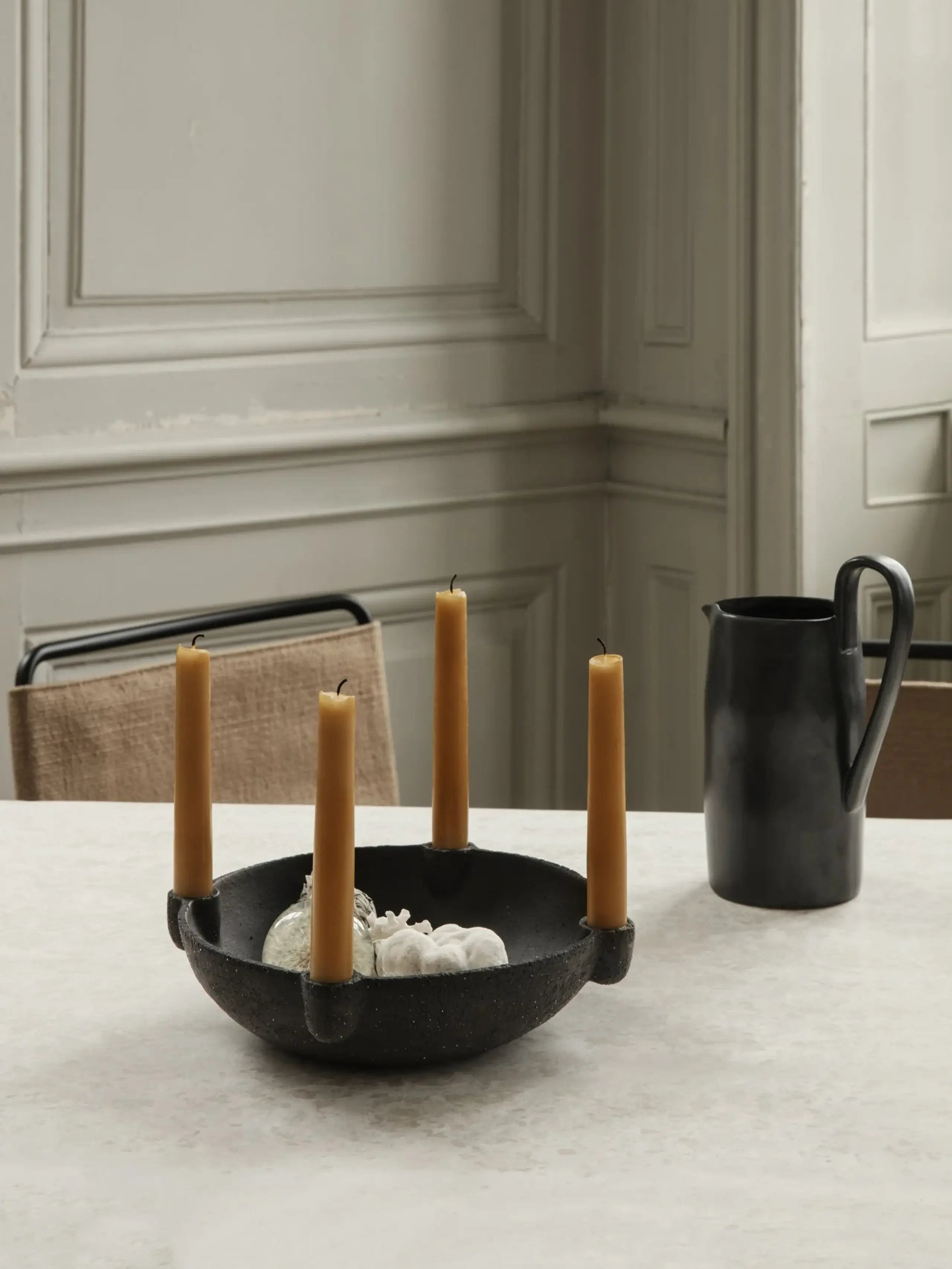 Ferm Living - Candle holder - Bowl - Dark Grey