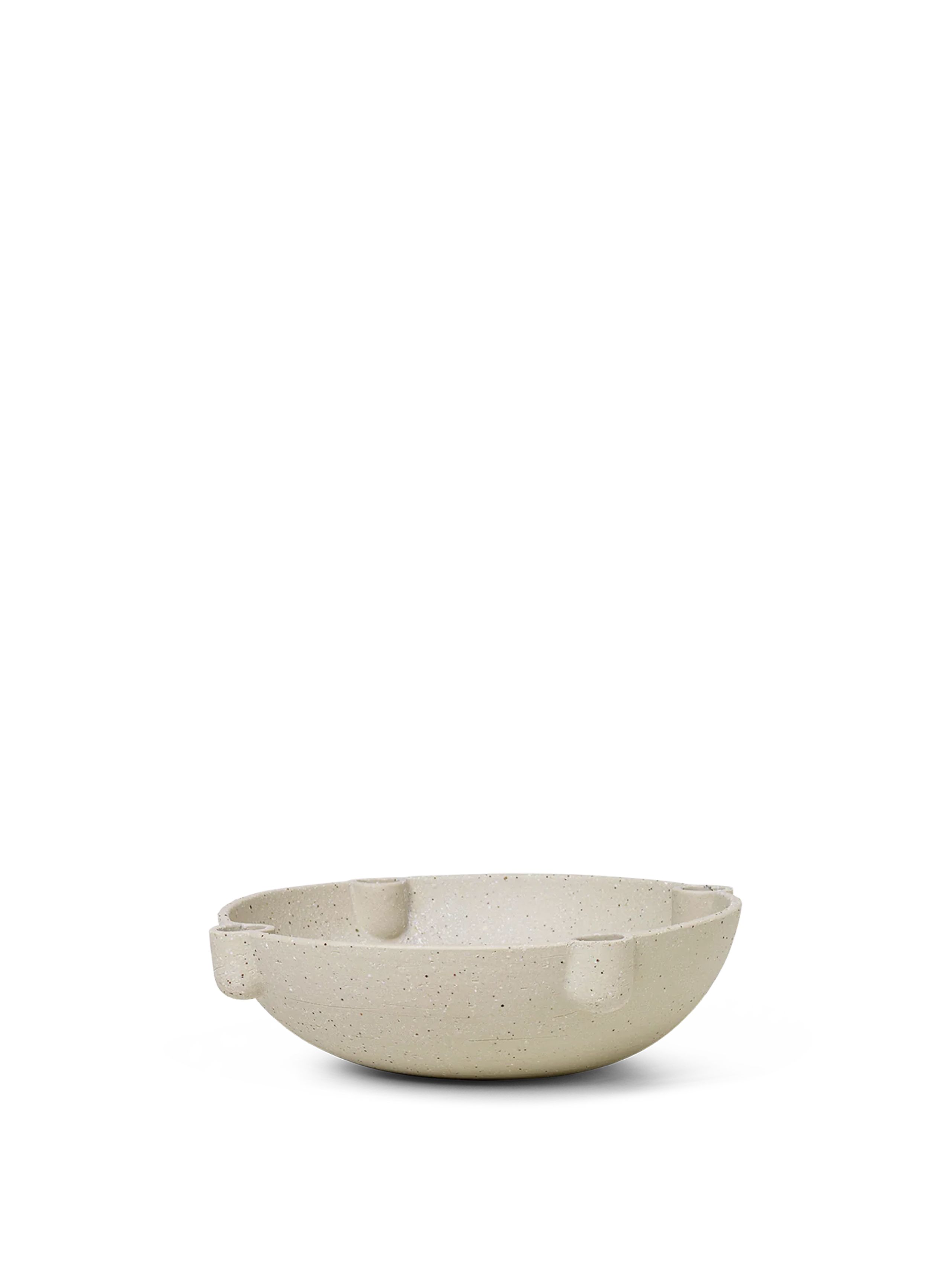 Ferm Living - Candle holder - Bowl - Light Grey