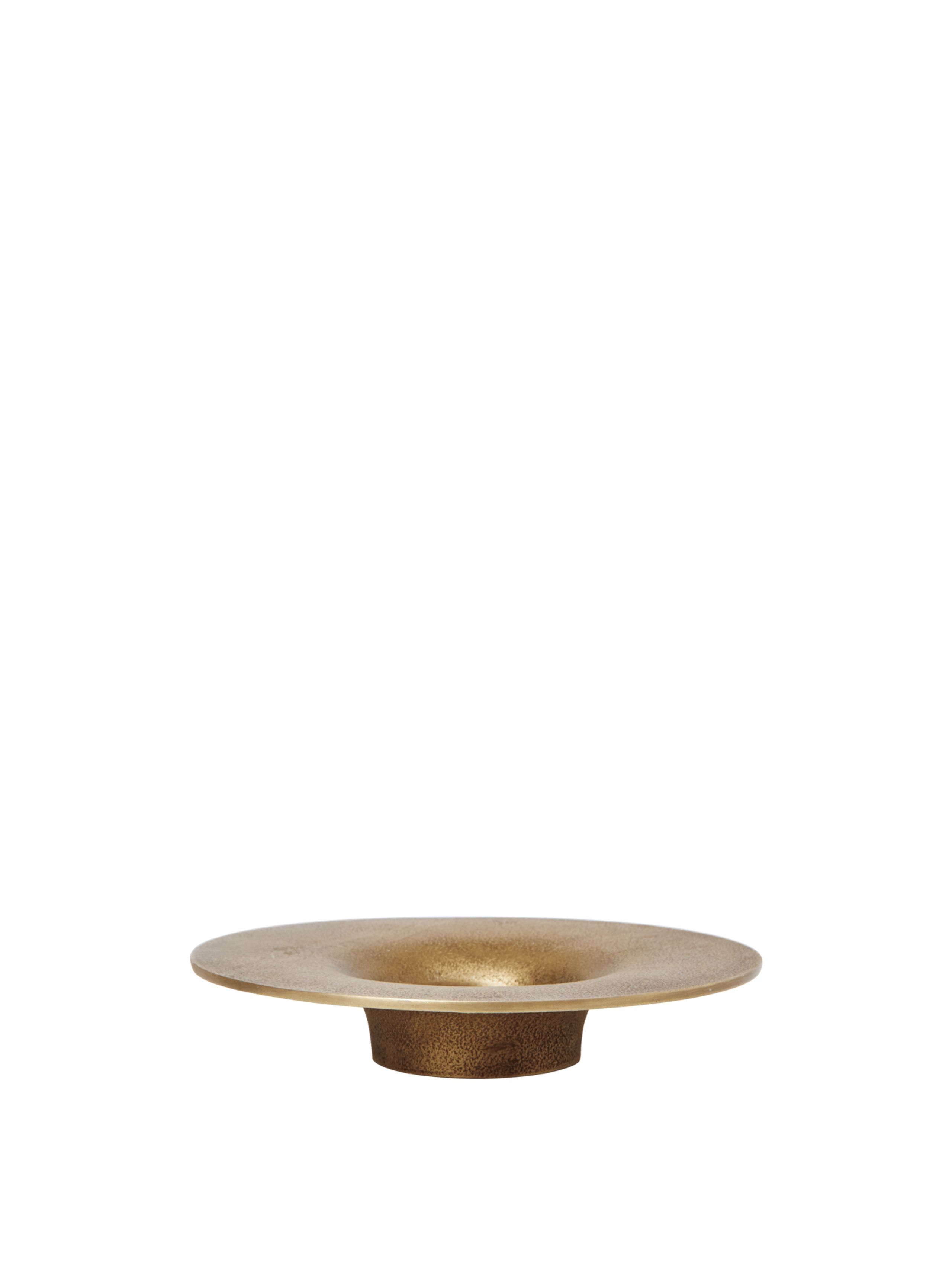 Ferm Living - Svícen - Soothe Block Candle Holder - Brass Finish