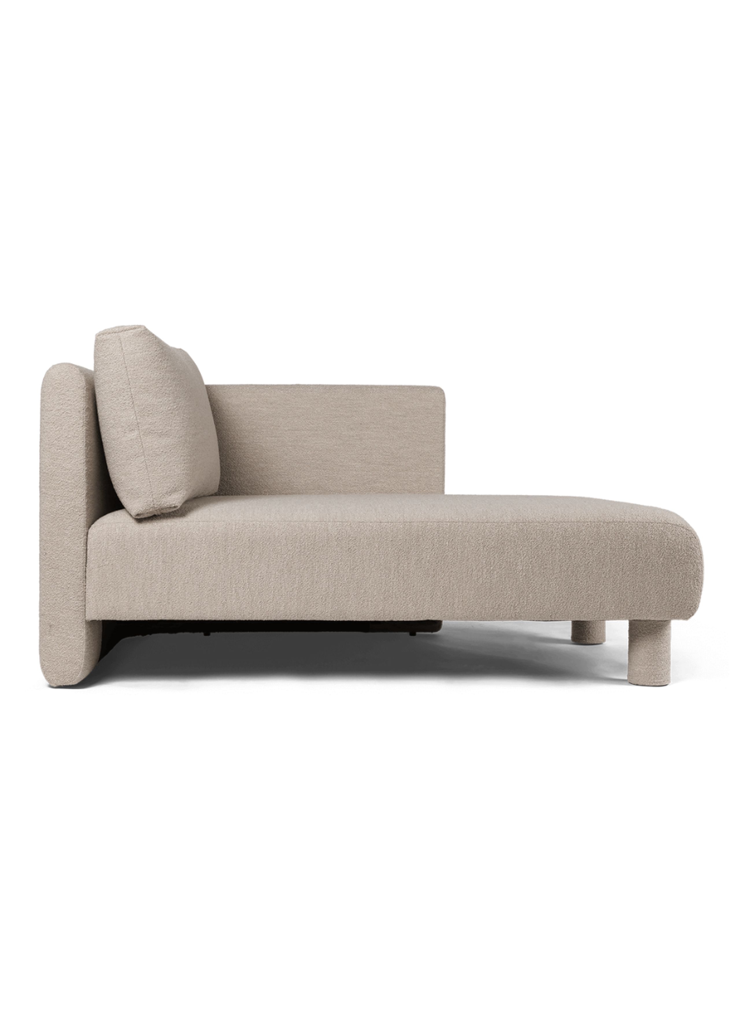 Ferm Living - Modulares Sofa - Dase Sofa - Chaise Long Right - Soft Bouclé - Natural