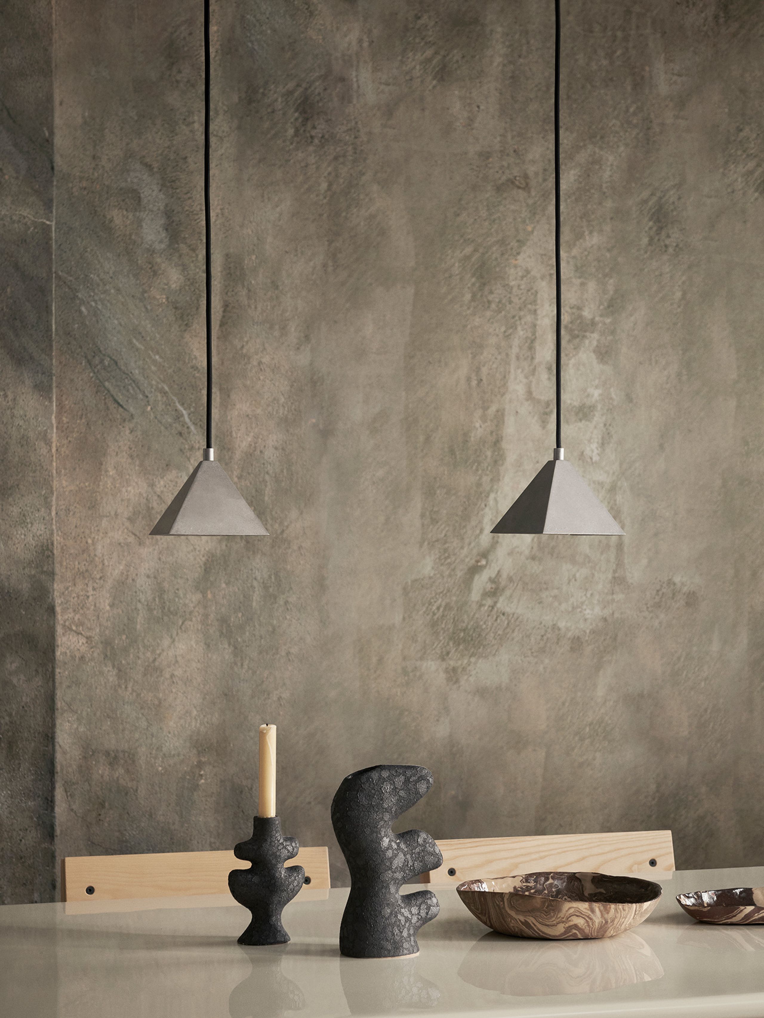 Ferm Living - Pendulum - Kare Pendant - Kare Pendant - Tumbled Stainless steel