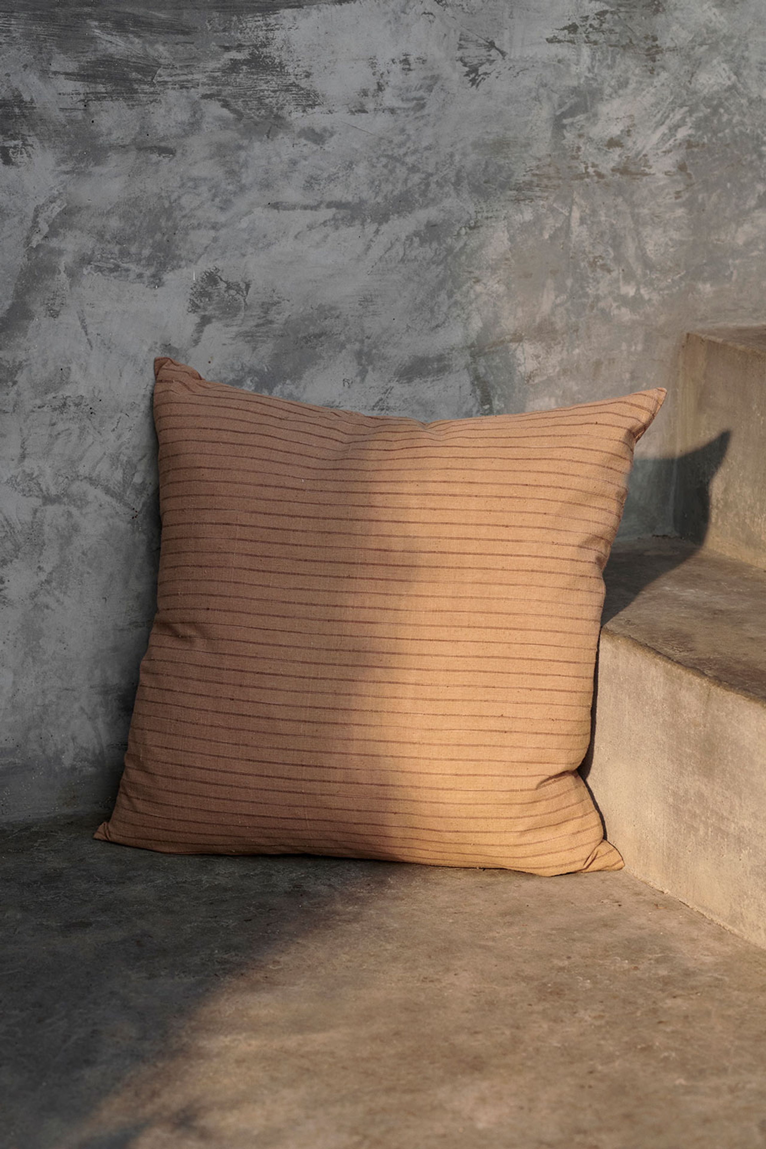 Ferm Living - Pude - Brown Cotton Cushion - Grid