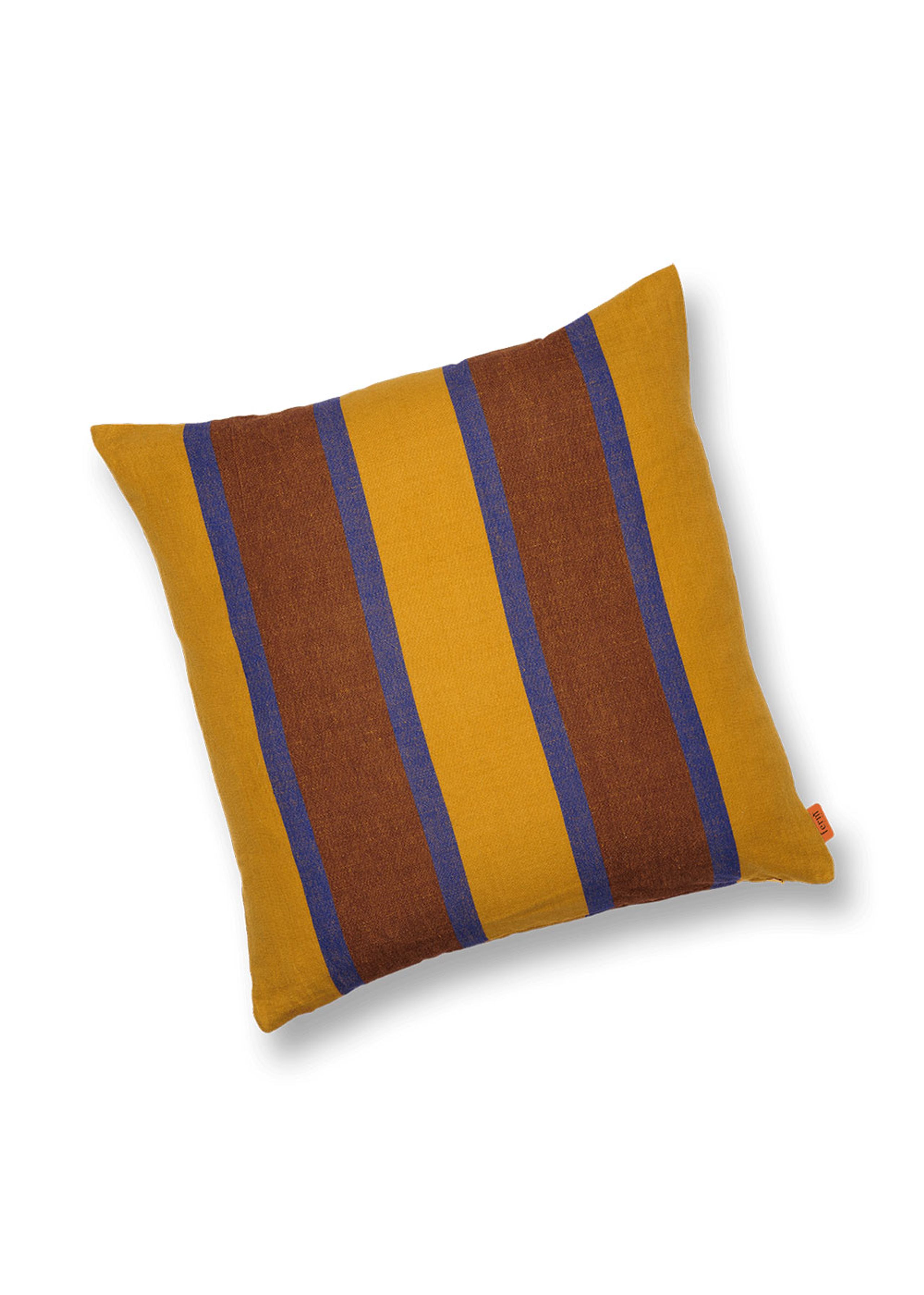 Ferm Living - Pude - Grand Cushion - Lime/Bright Blue/Choco