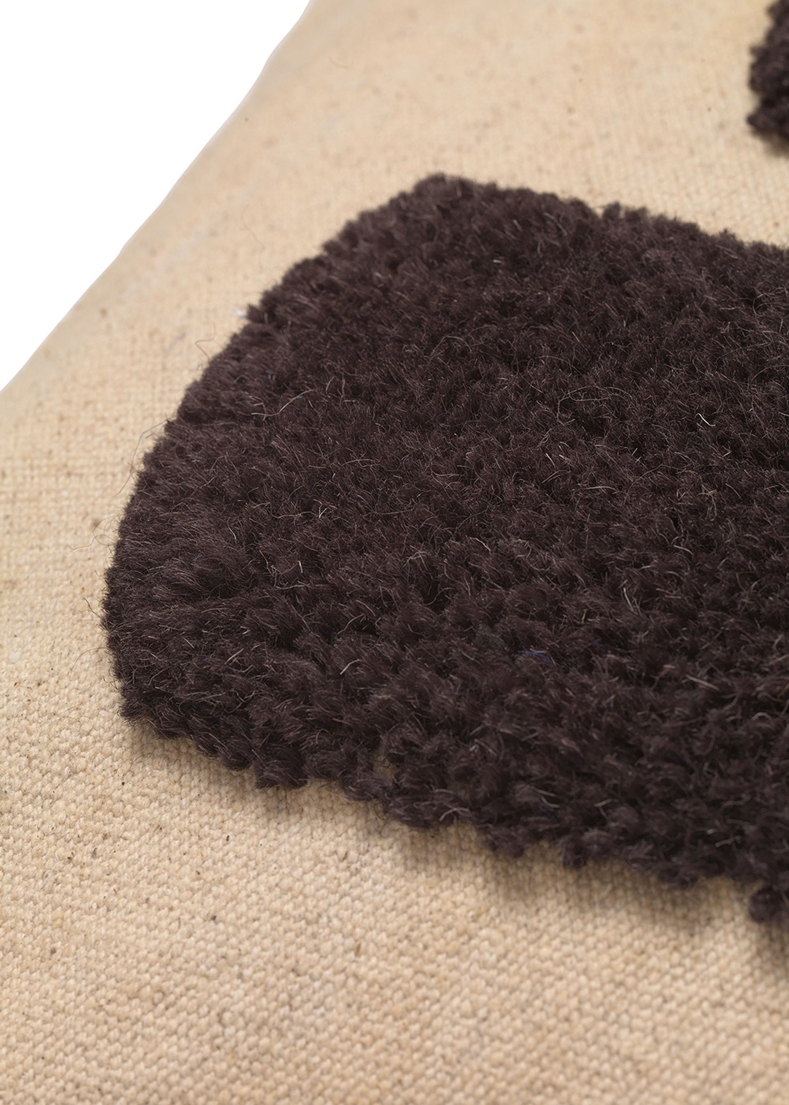 Ferm Living - Coussin - Lay Cushion - Sand / Dark Brown
