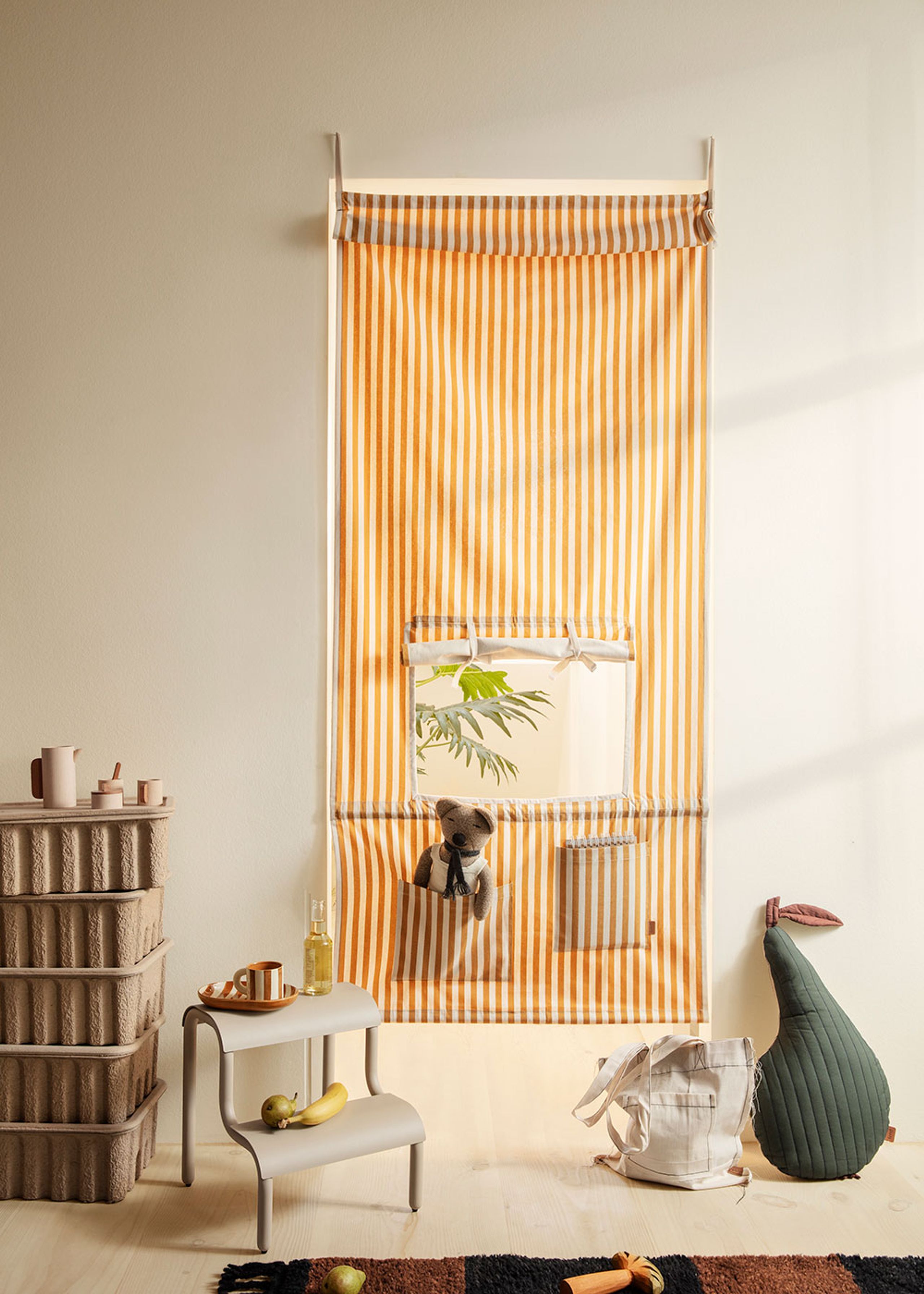 Ferm Living - Kissen - Pear Quilted Cushion - Dark Green