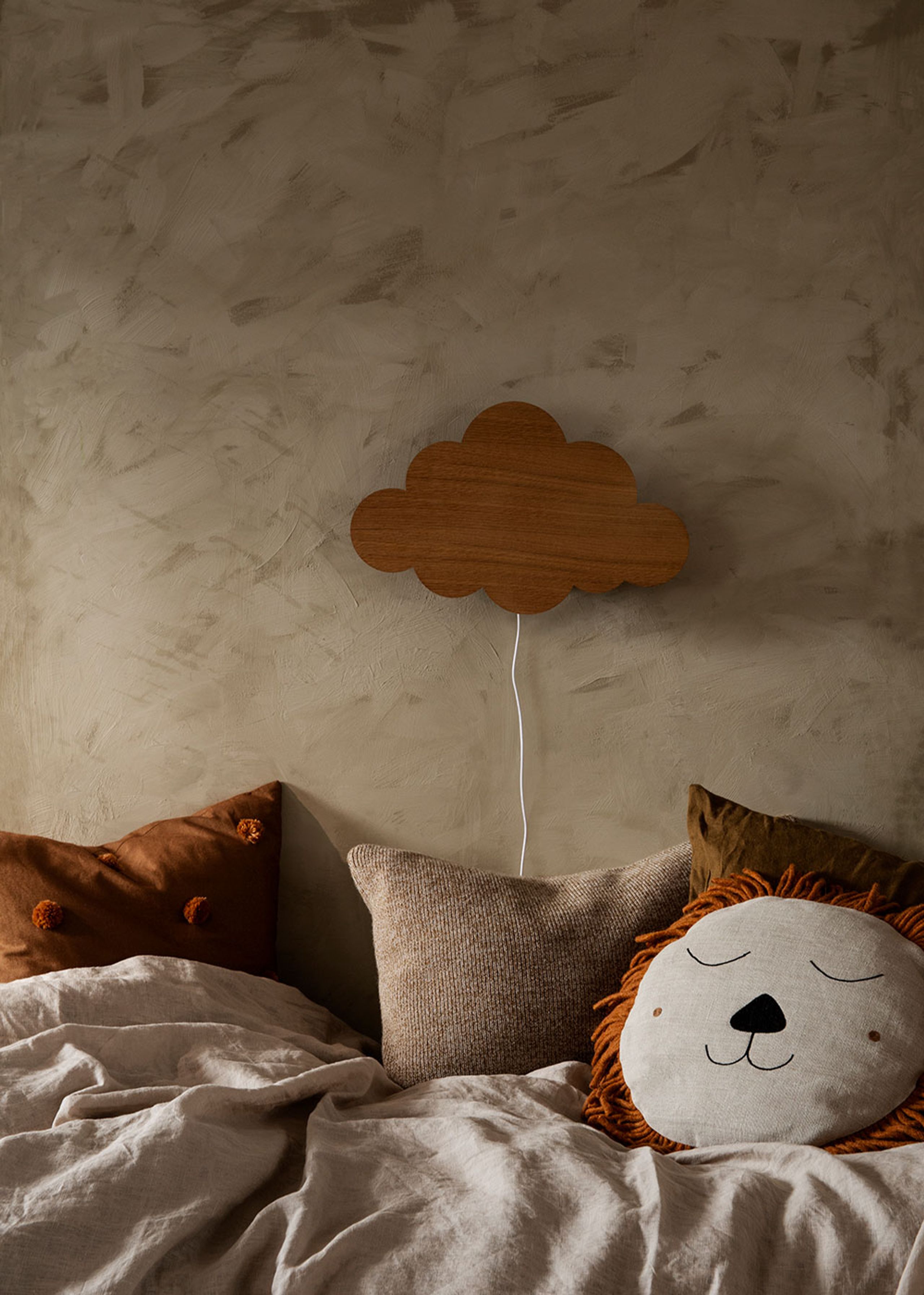 Ferm Living - Poduszka - Safari Cushion - Lion - Natural