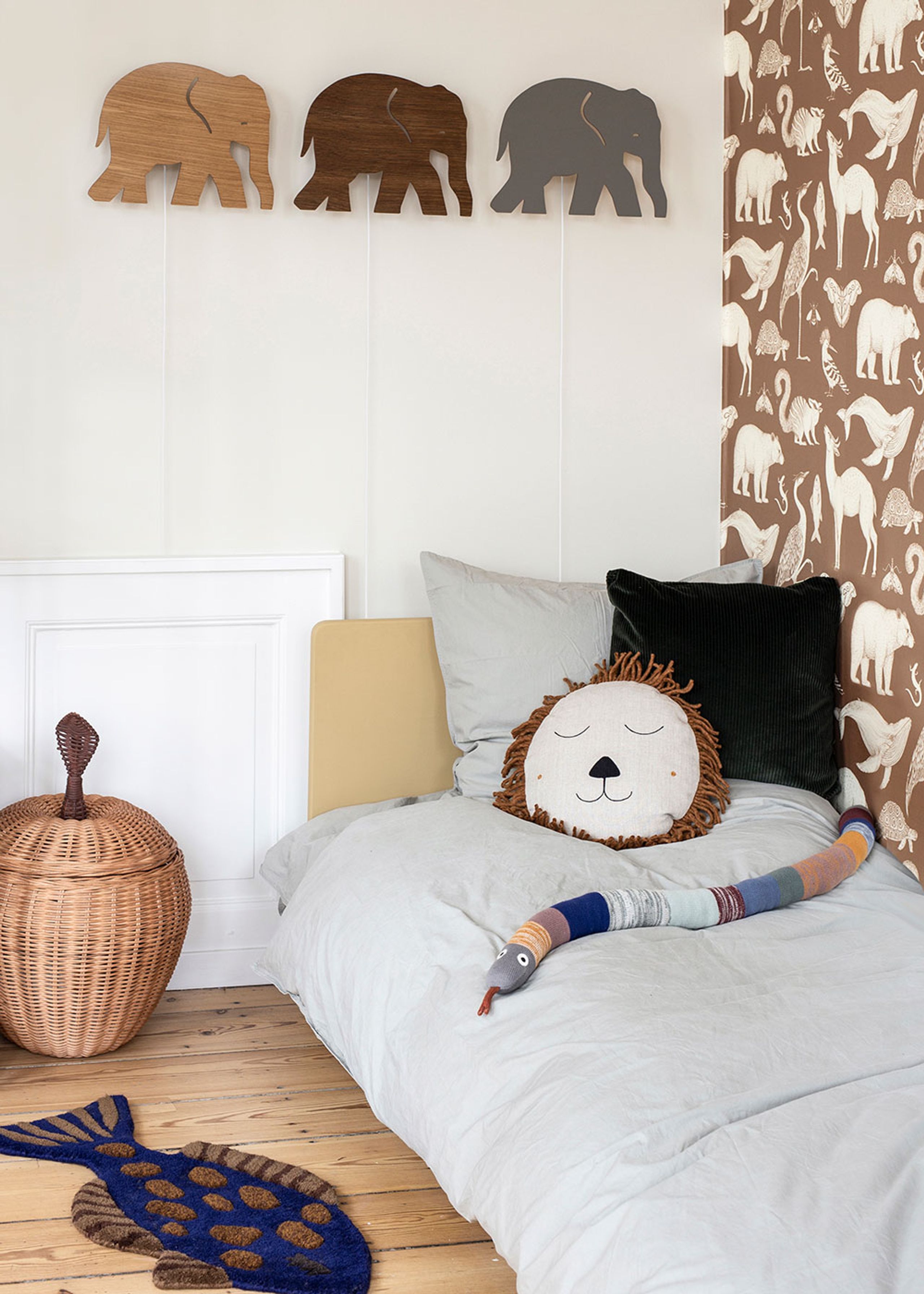 Ferm Living - Poduszka - Safari Cushion - Lion - Natural