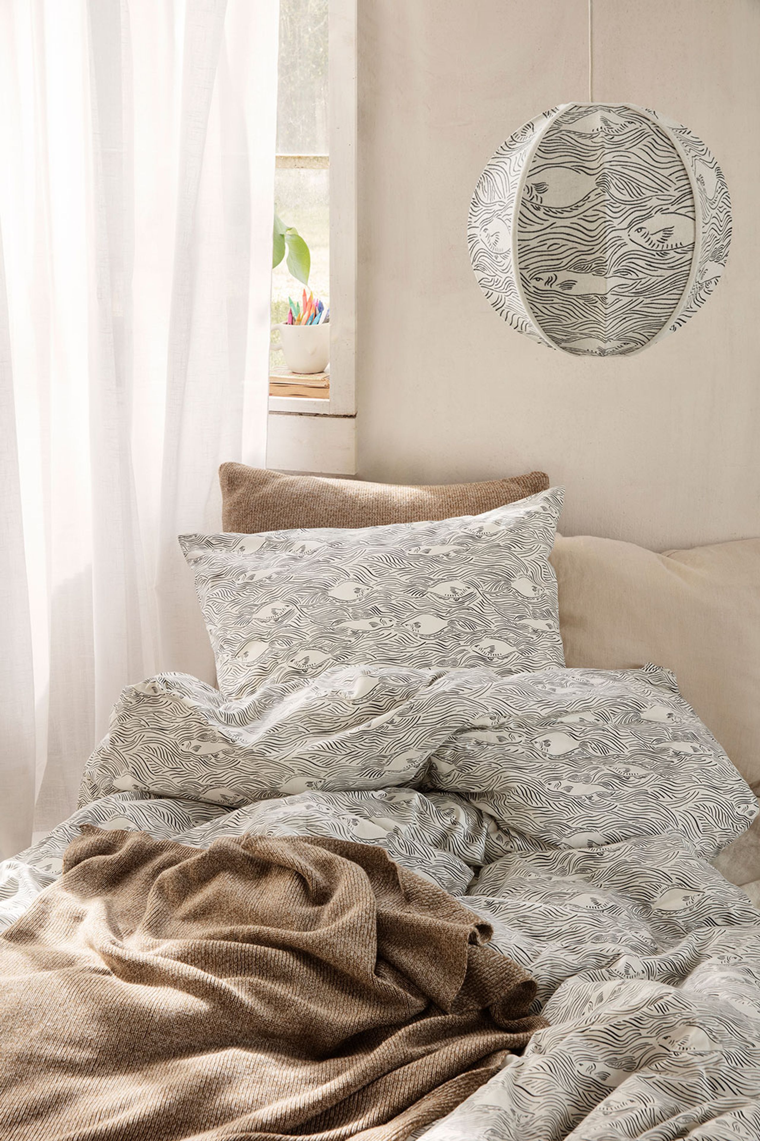 Ferm Living - Poduszka - Stream Cushion - Off-White - Small