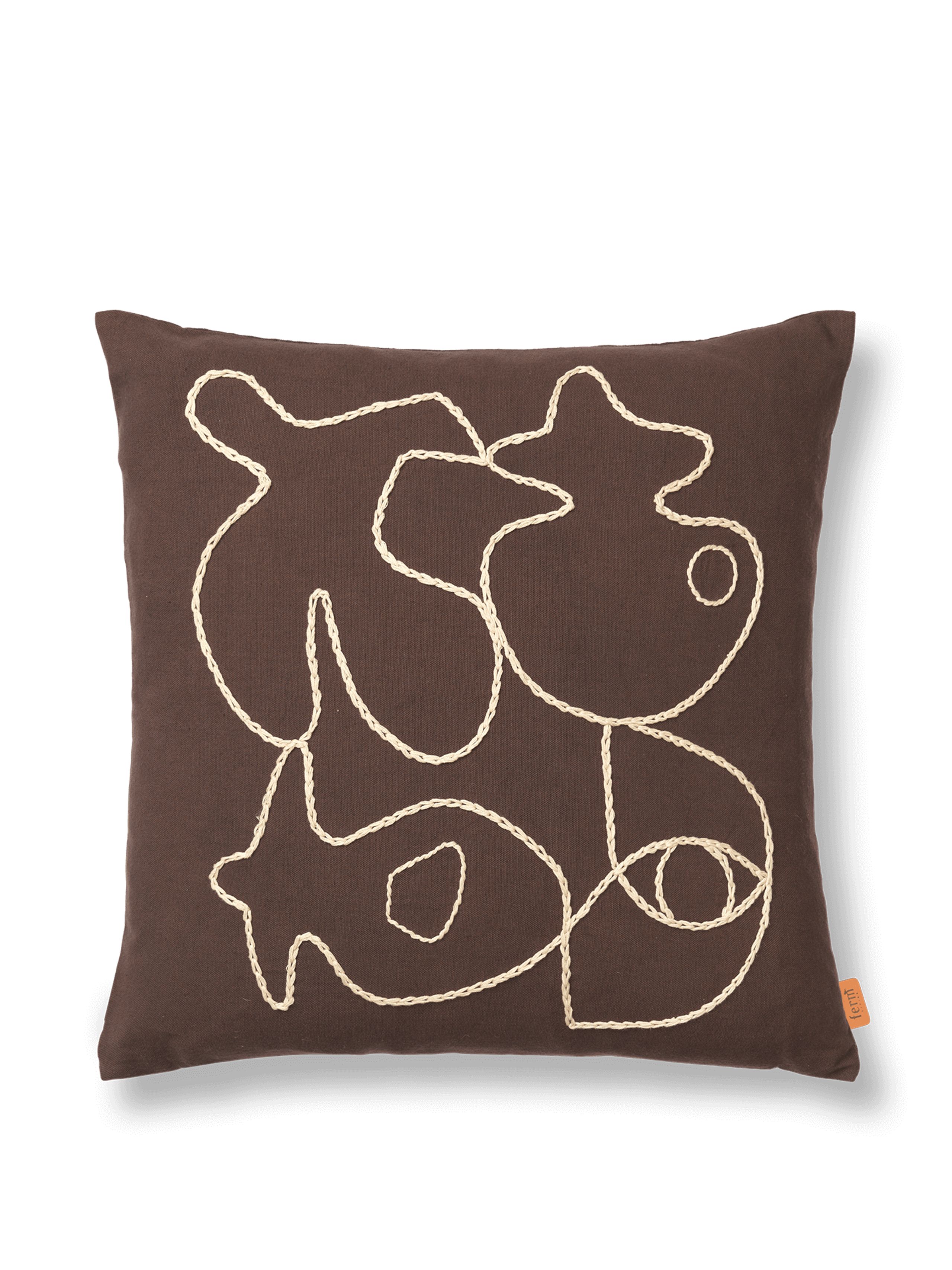 Ferm Living - Cushion cover - Figure Cushion Cover - Figure Cushion Cover - Coffee/Sand