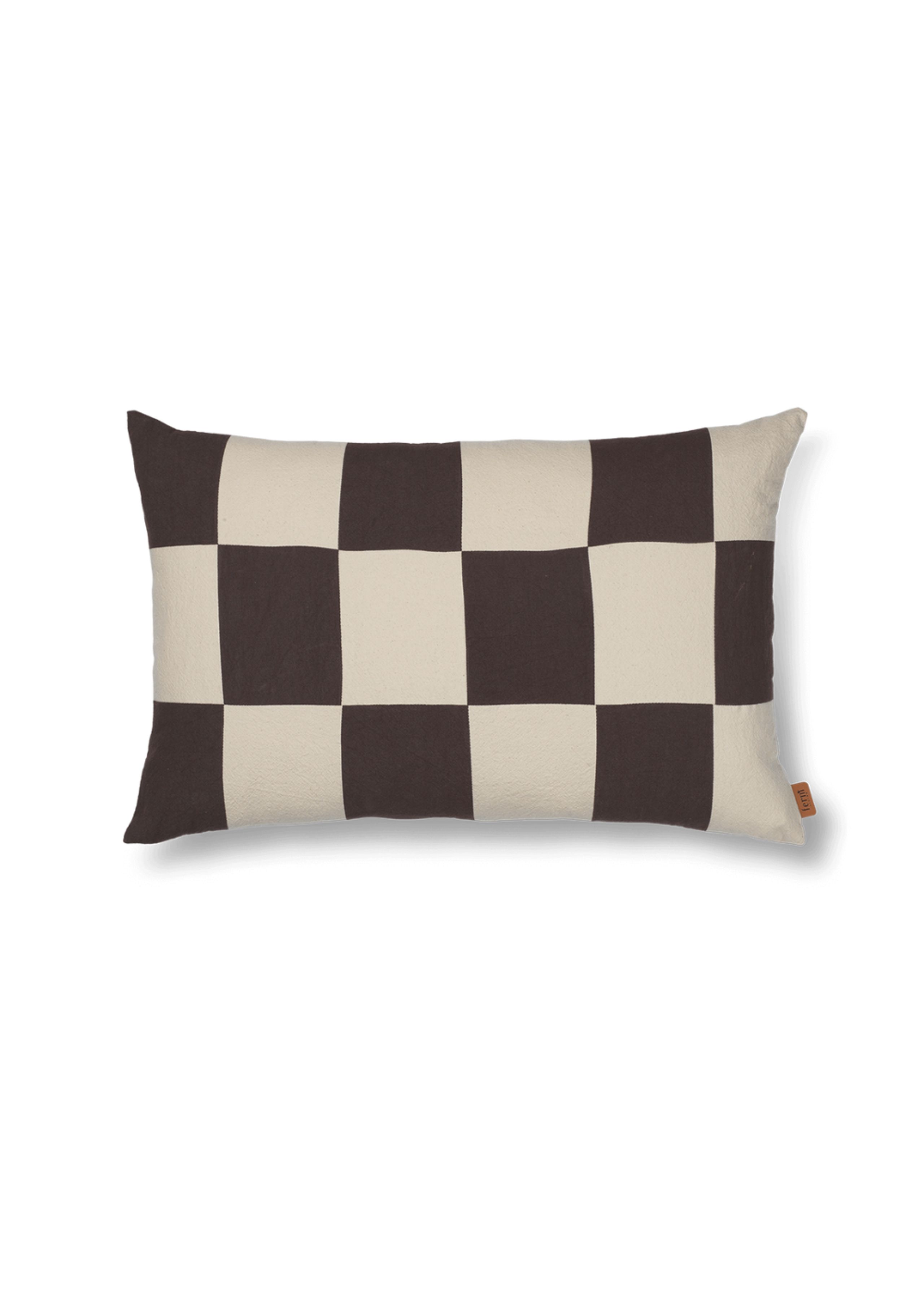 Ferm Living - Housse de coussin - Fold Patchwork Cushion Cover - Coffee/Undyed