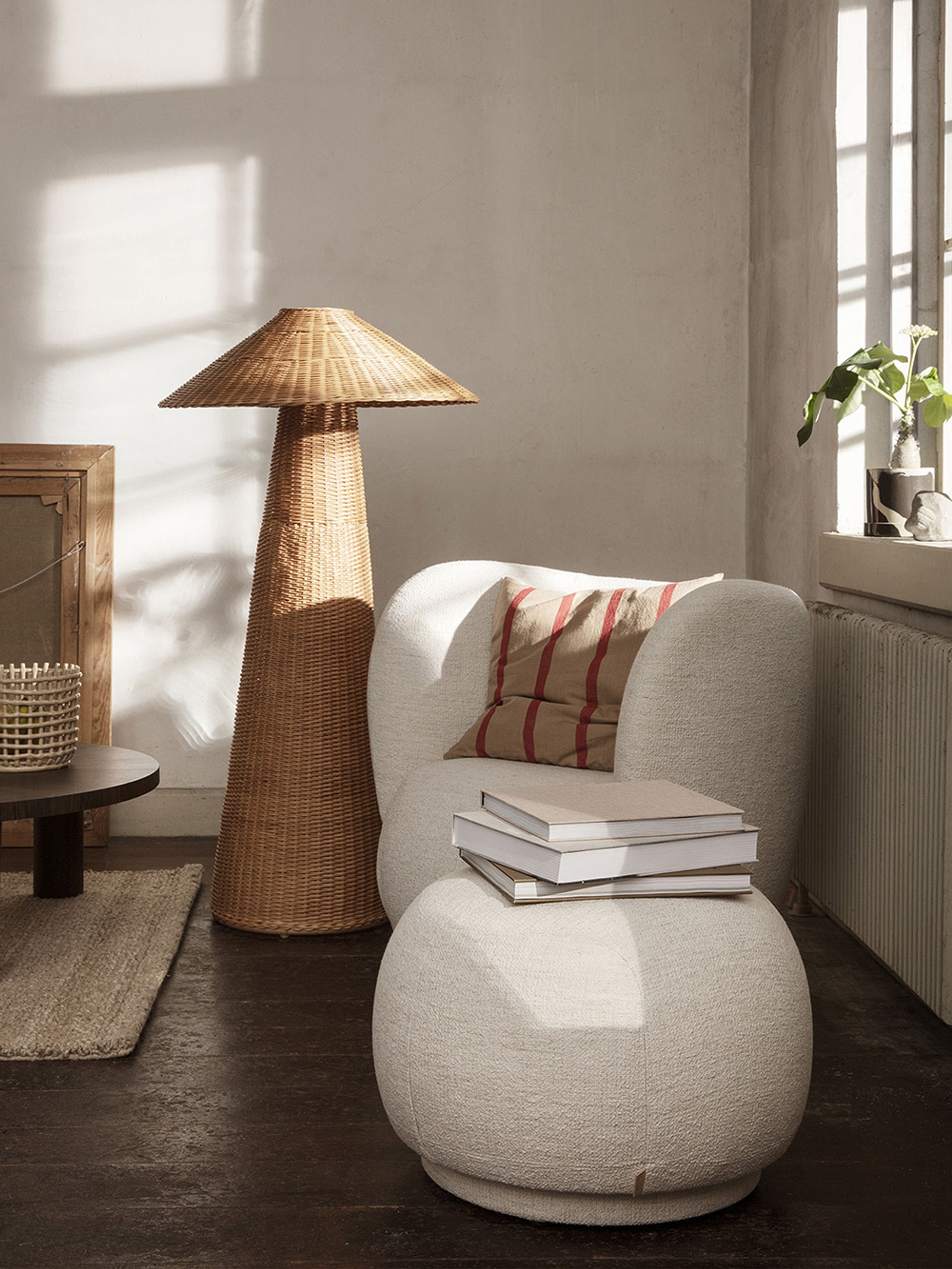 Ferm Living - Cushion cover - Grand Cushion Cover - Off-white/Chocolat