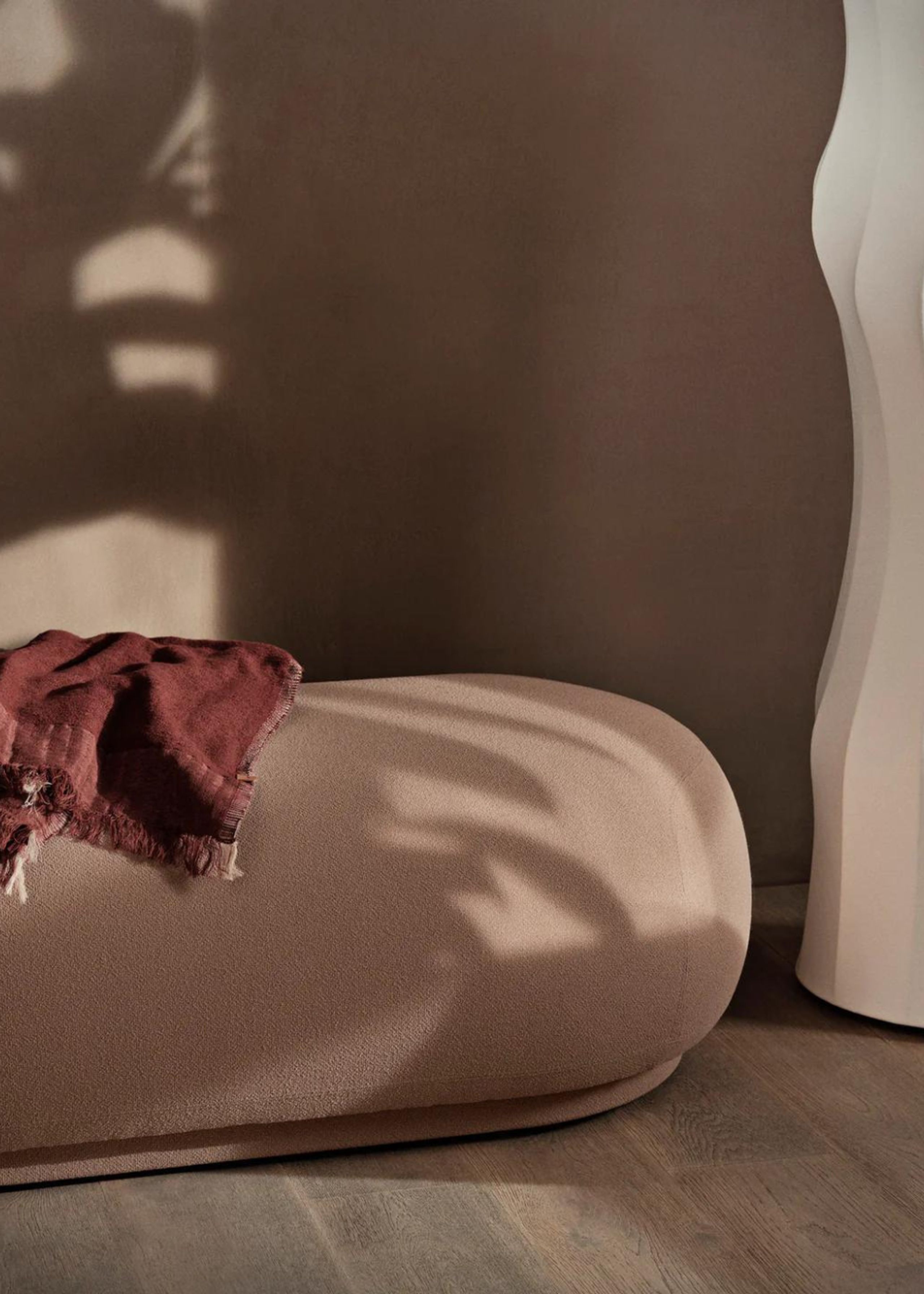 Ferm Living - Puff - Rico Ottoman - Grain - Dusty Rose