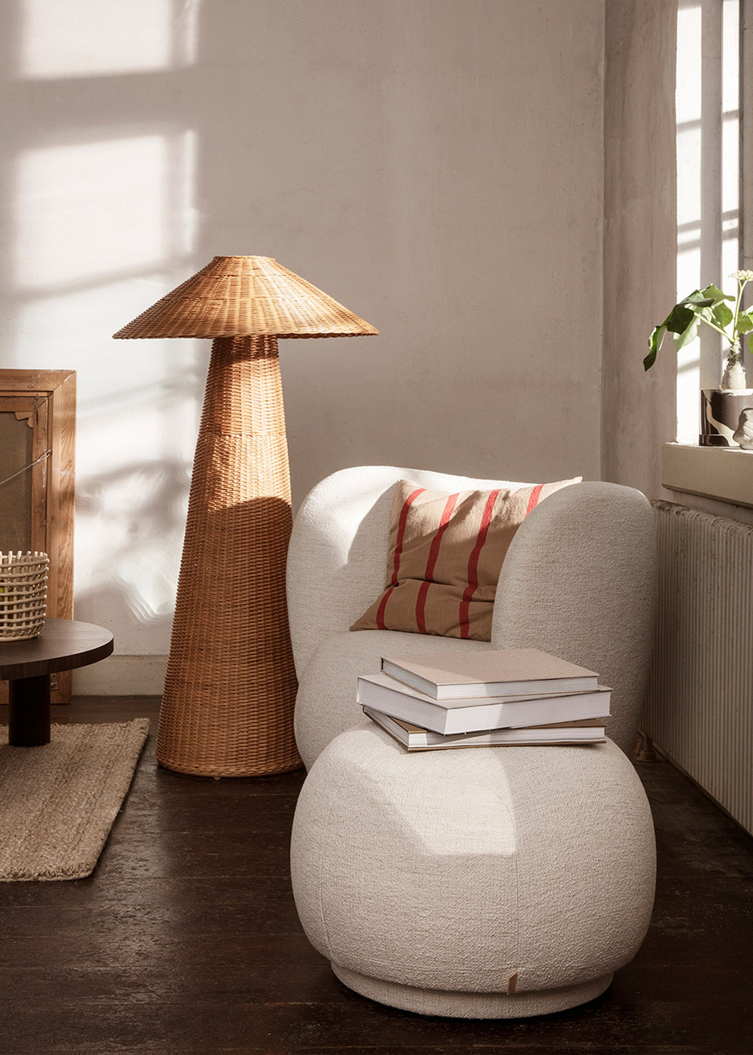 Ferm Living - Pouf - Rico Pouf - Wool Bouclé - Sugar Kelp