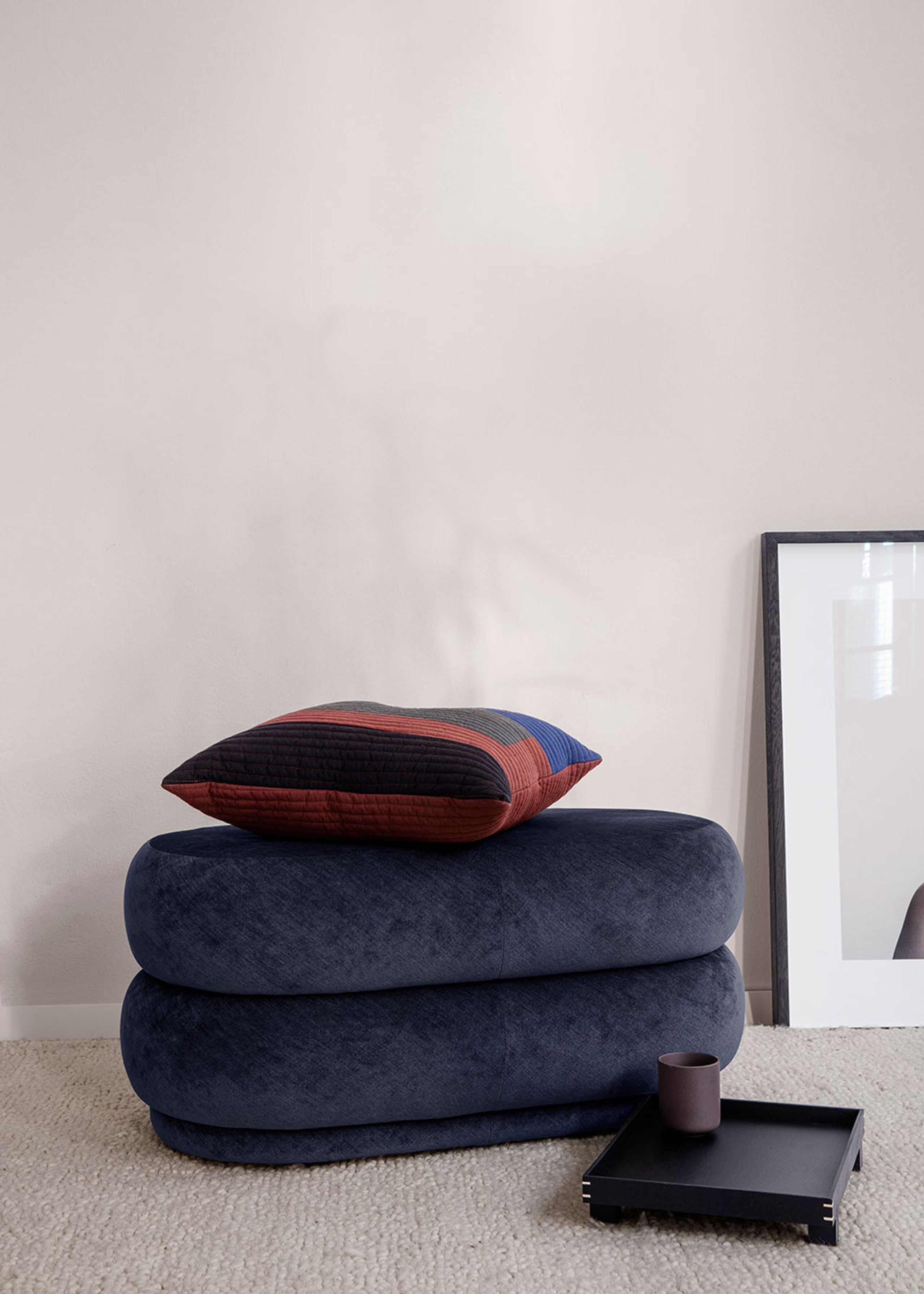 Ferm Living - Pouf - Pouf Oval - Ocean