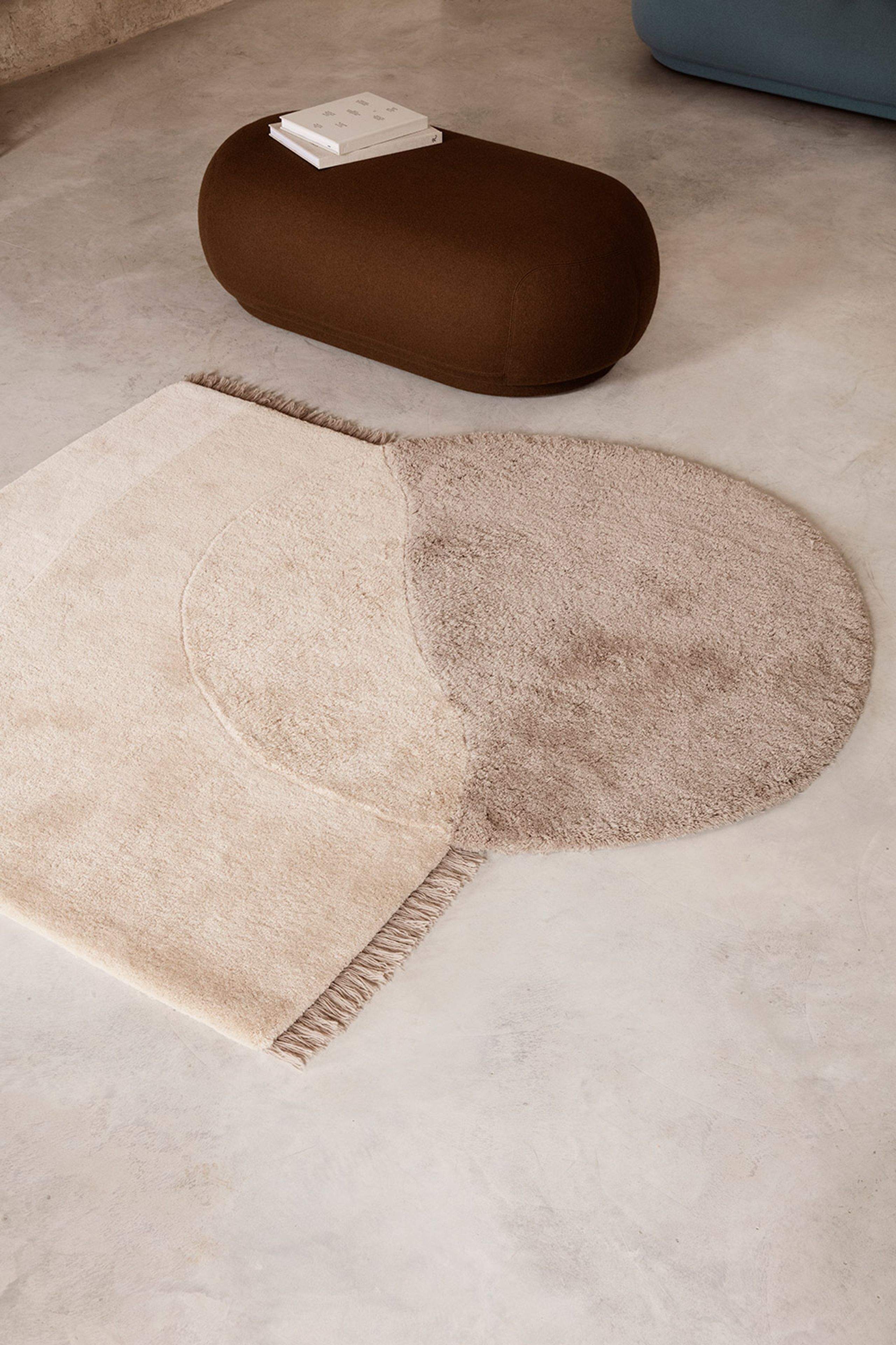 Ferm Living - Pouf - Rico Ottoman - Wool Bouclé - Sugar Kelp