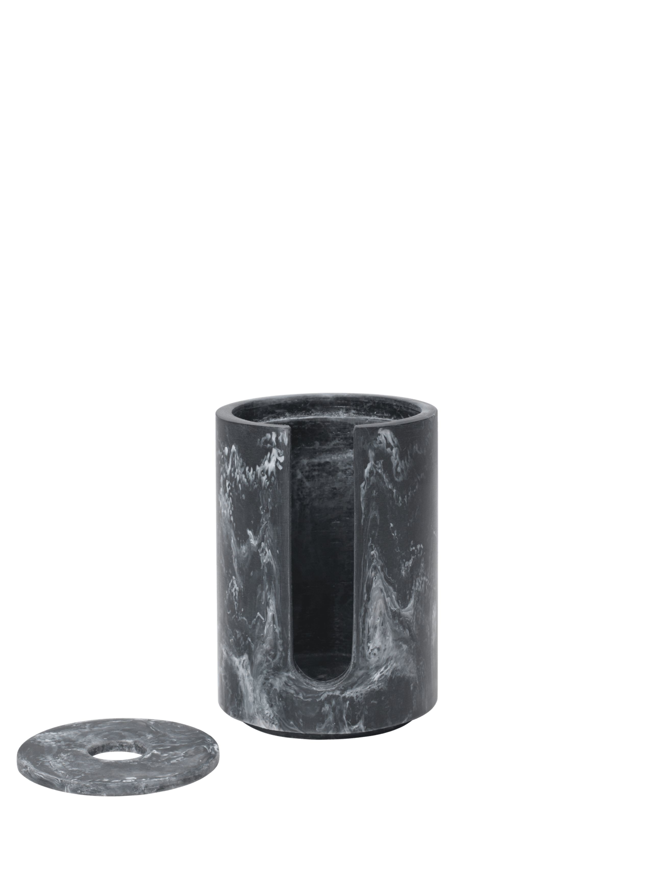 Ferm Living - Container - Mist Cotton Pad Holder - Charcoal