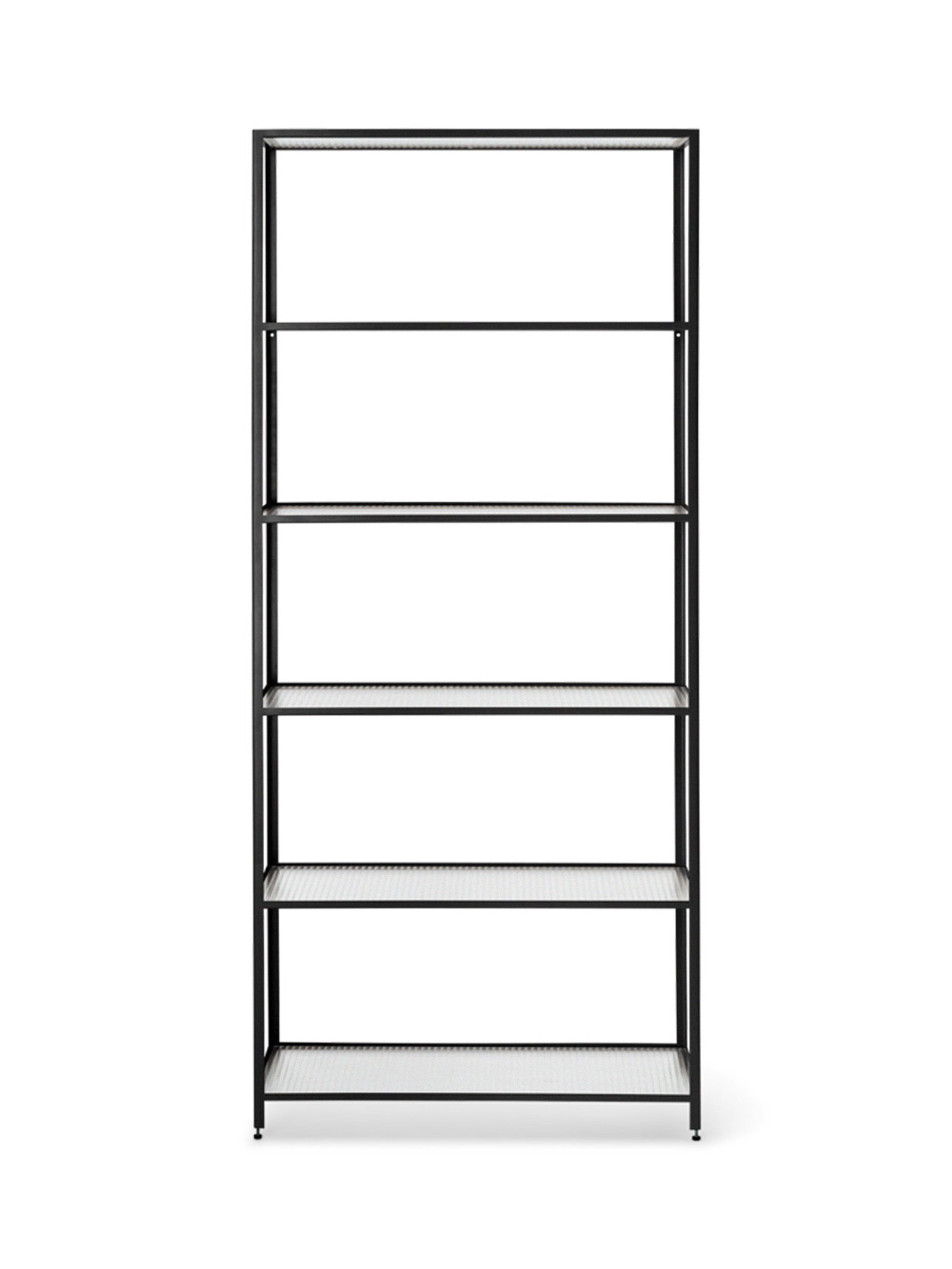 Ferm Living - Display - Haze Bookcase - Reeded Glass - Black