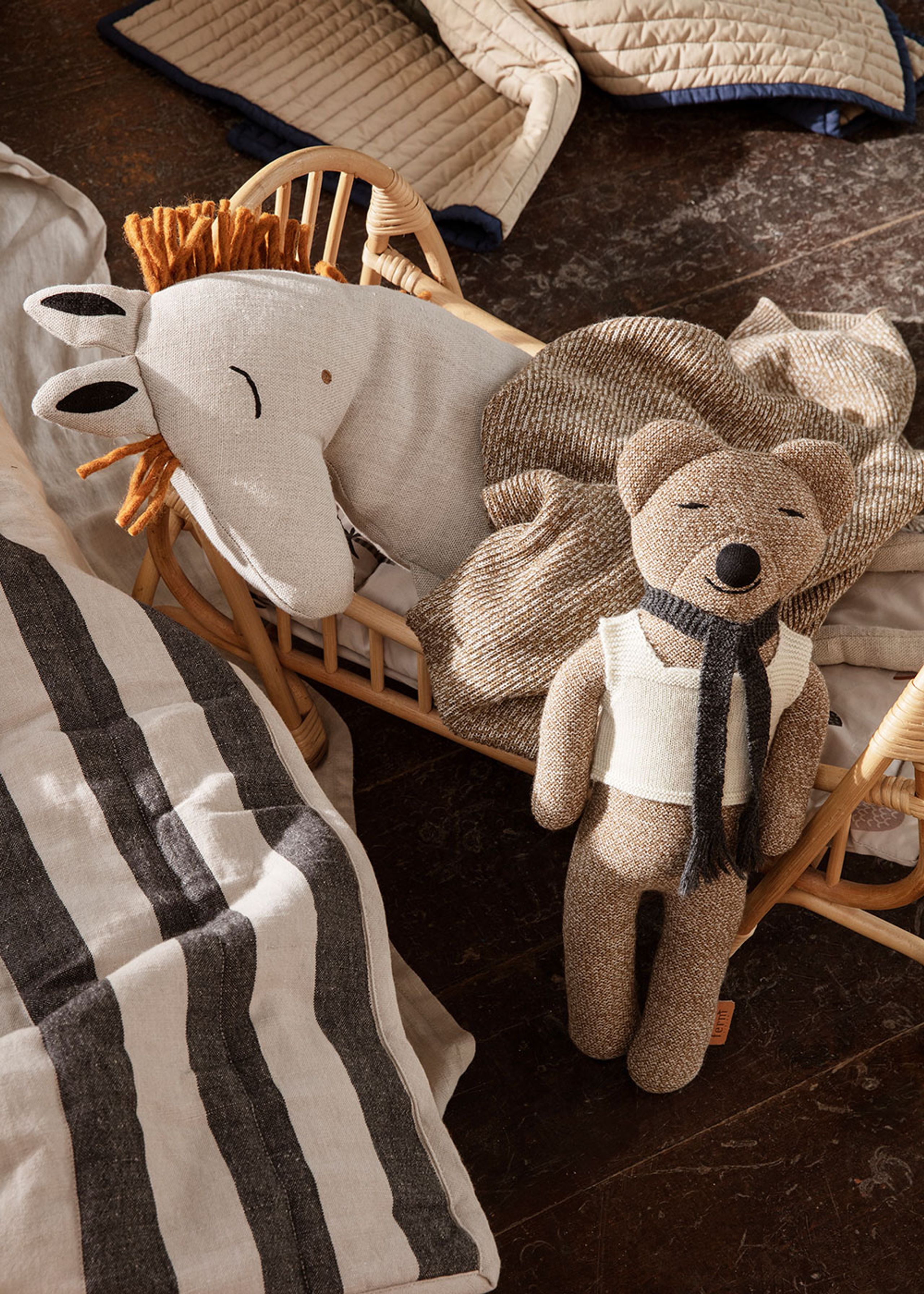 Ferm Living - Rama łóżka - Kuku Doll Bed - Natural