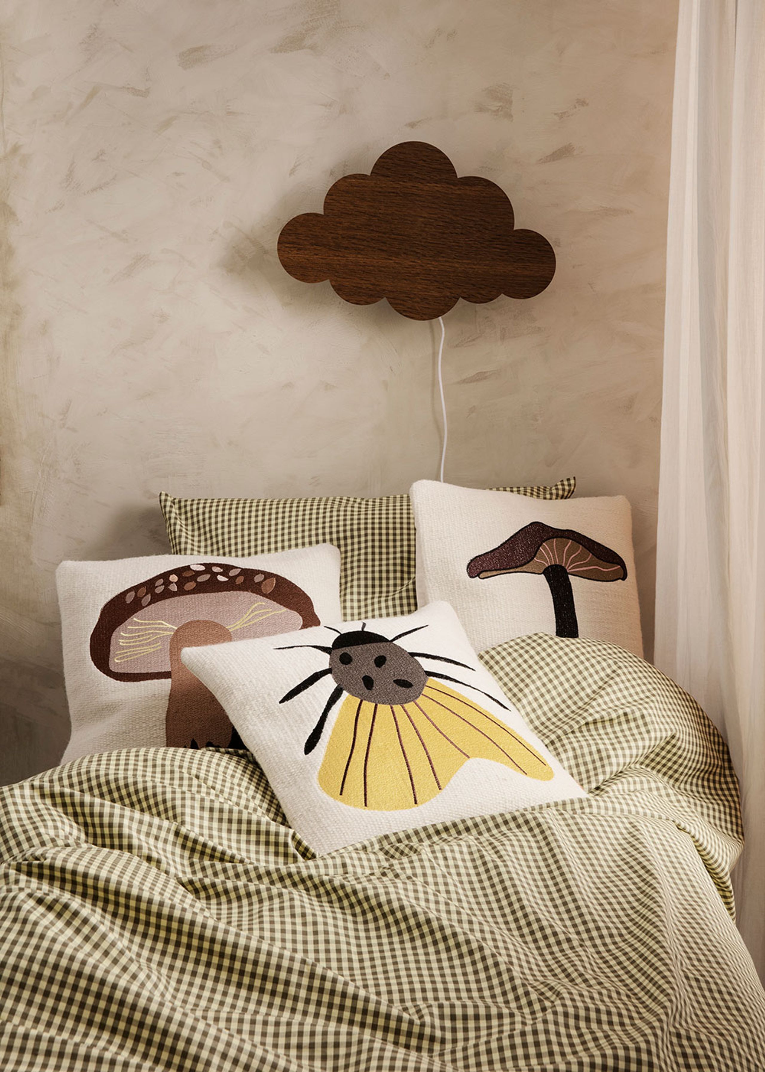 Ferm Living - Beddengoed - Check Sengetøj - Lemon / Olive