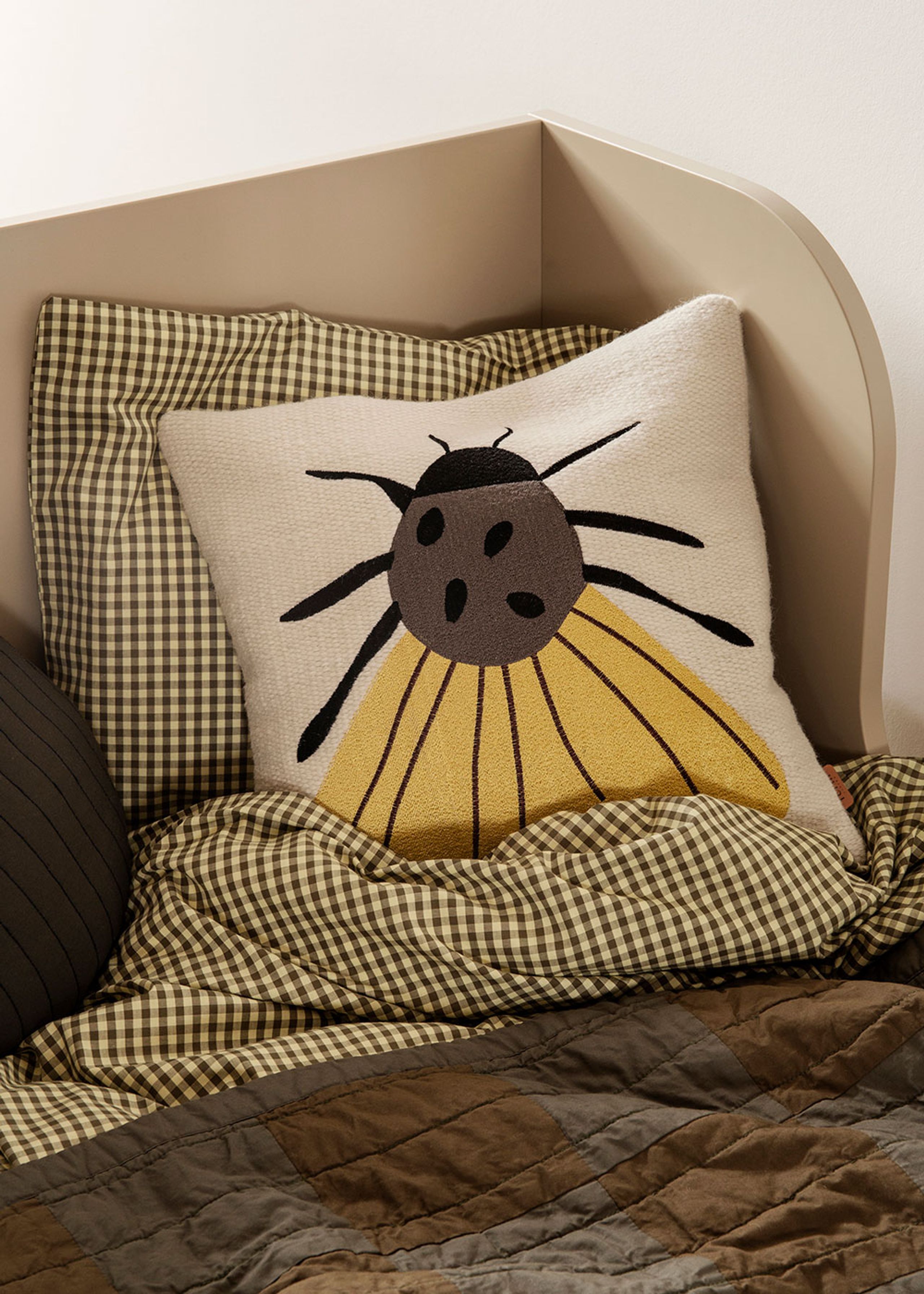 Ferm Living - Beddengoed - Check Sengetøj - Lemon / Olive