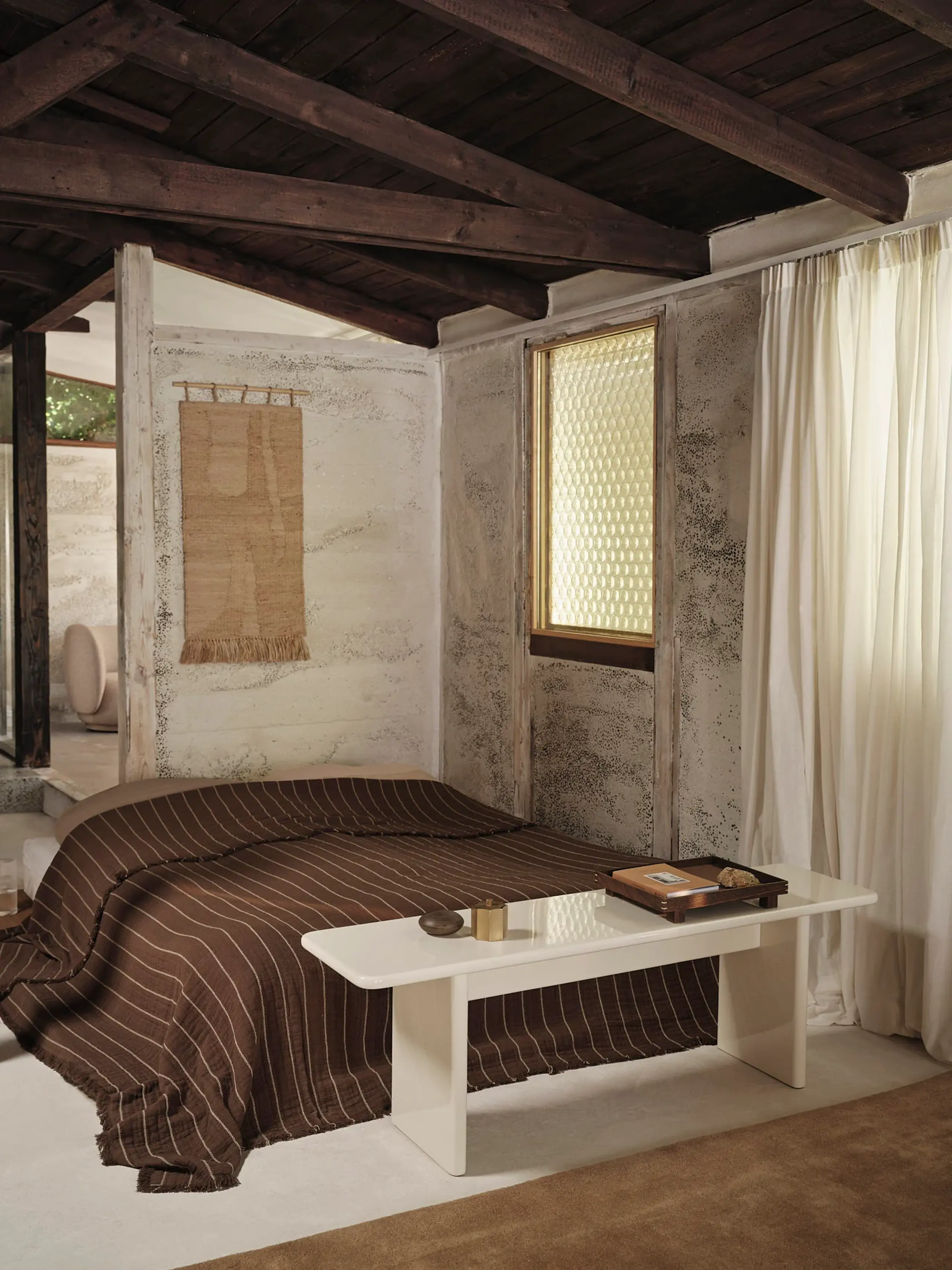 Ferm Living - Bed Cover - Aires Bedspread - Double - Stone