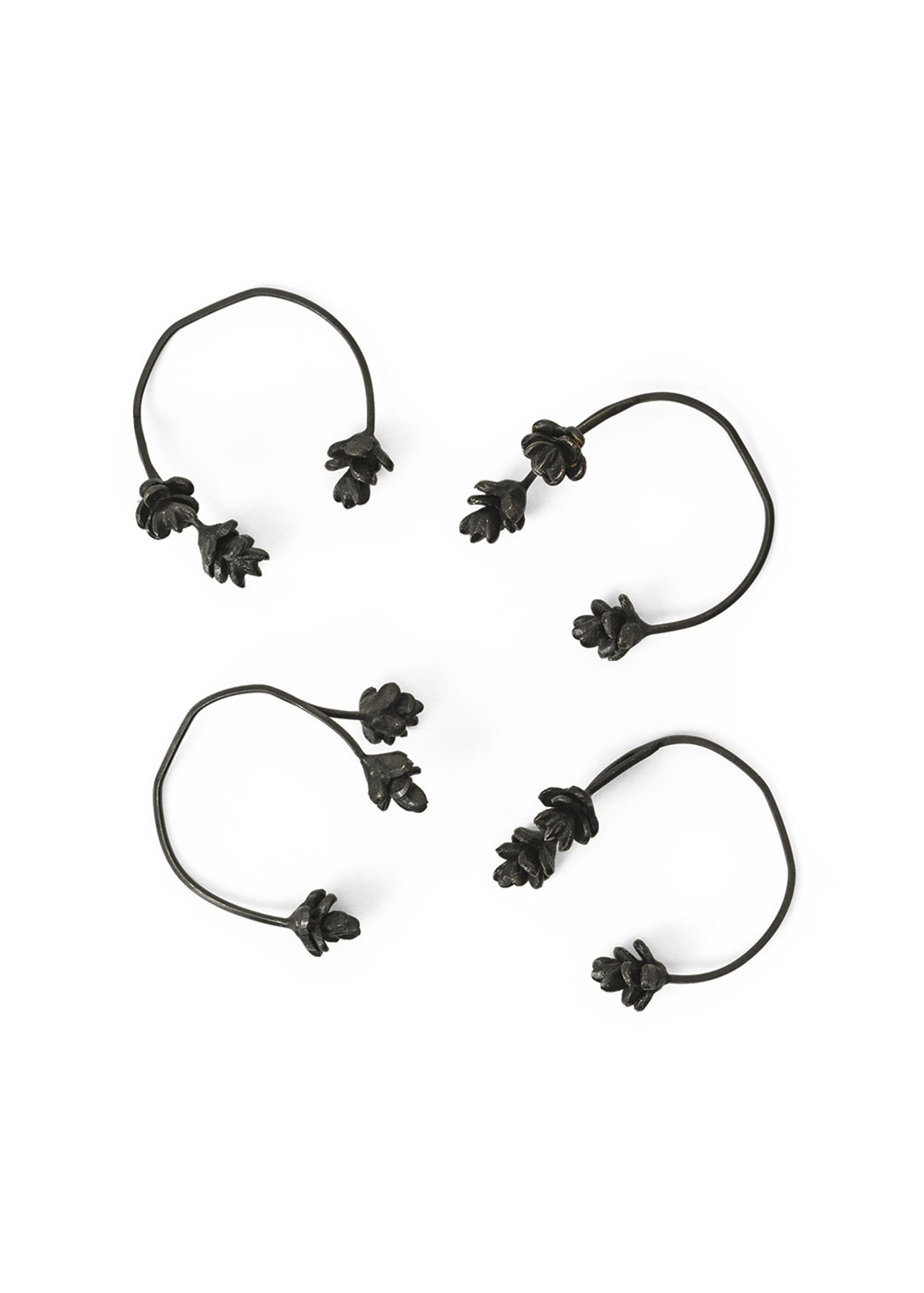 Ferm Living - Napkin ring - Forest Napkin Rings - Set of 4 - Black Brass