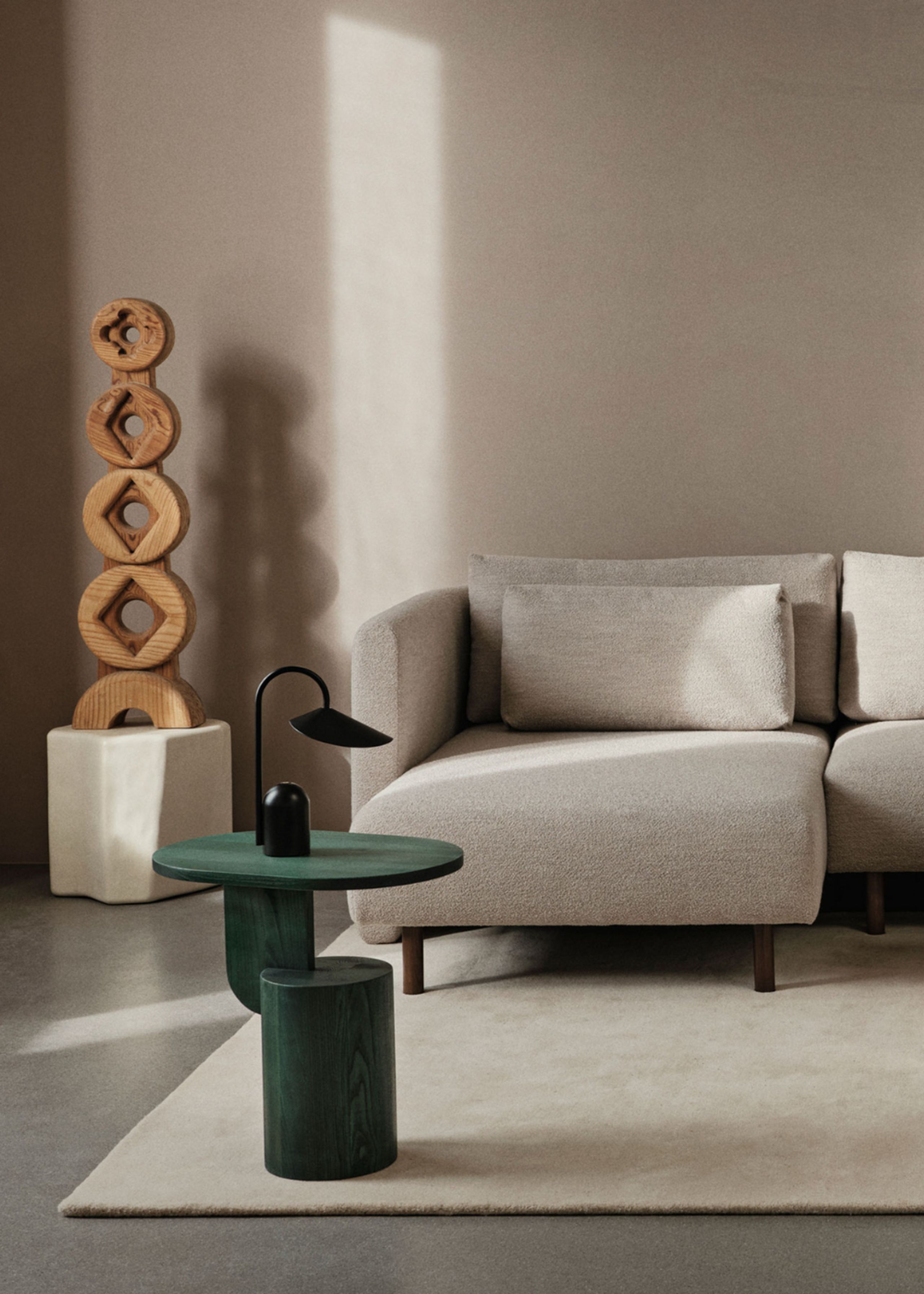 Ferm Living - Stolik boczny - Insert Side Table - Myrtle Green Stained