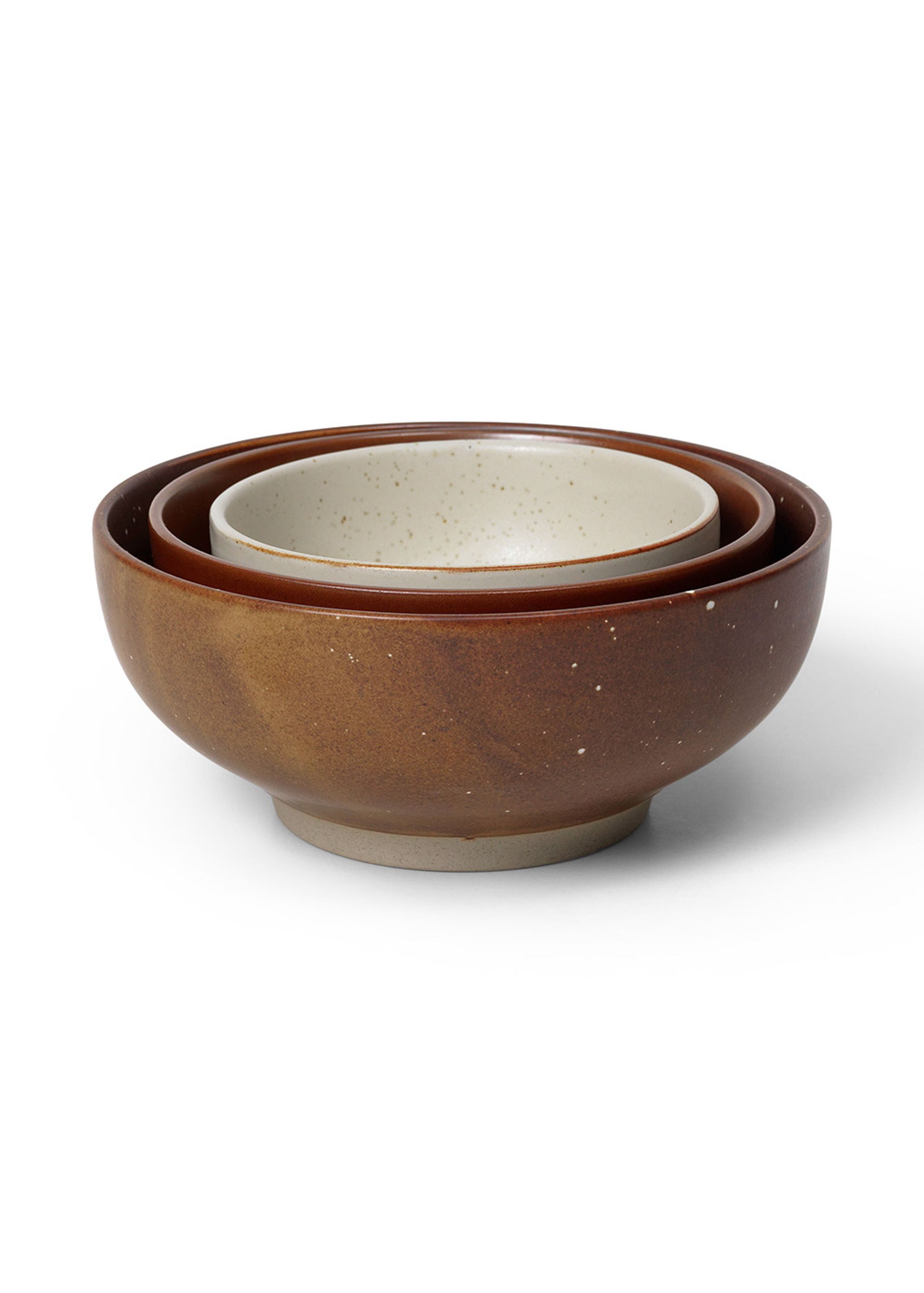 Ferm Living - Salute - Midi Bowls - Multi Brown