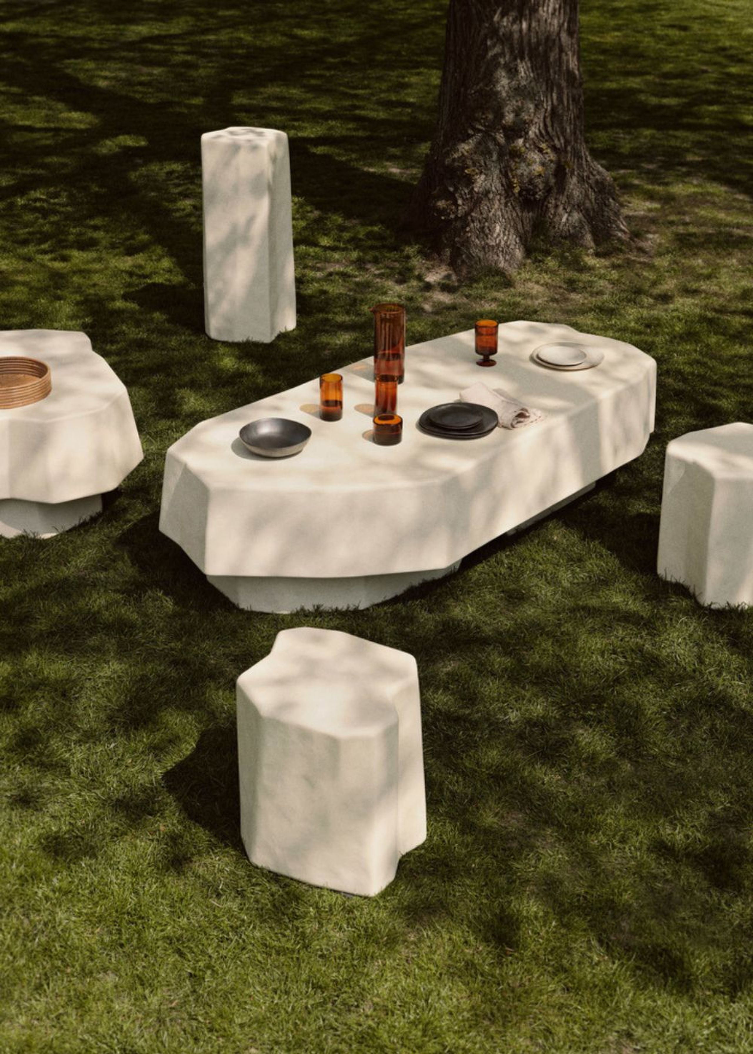 Ferm Living - Stool - Staffa Stool - Offwhite