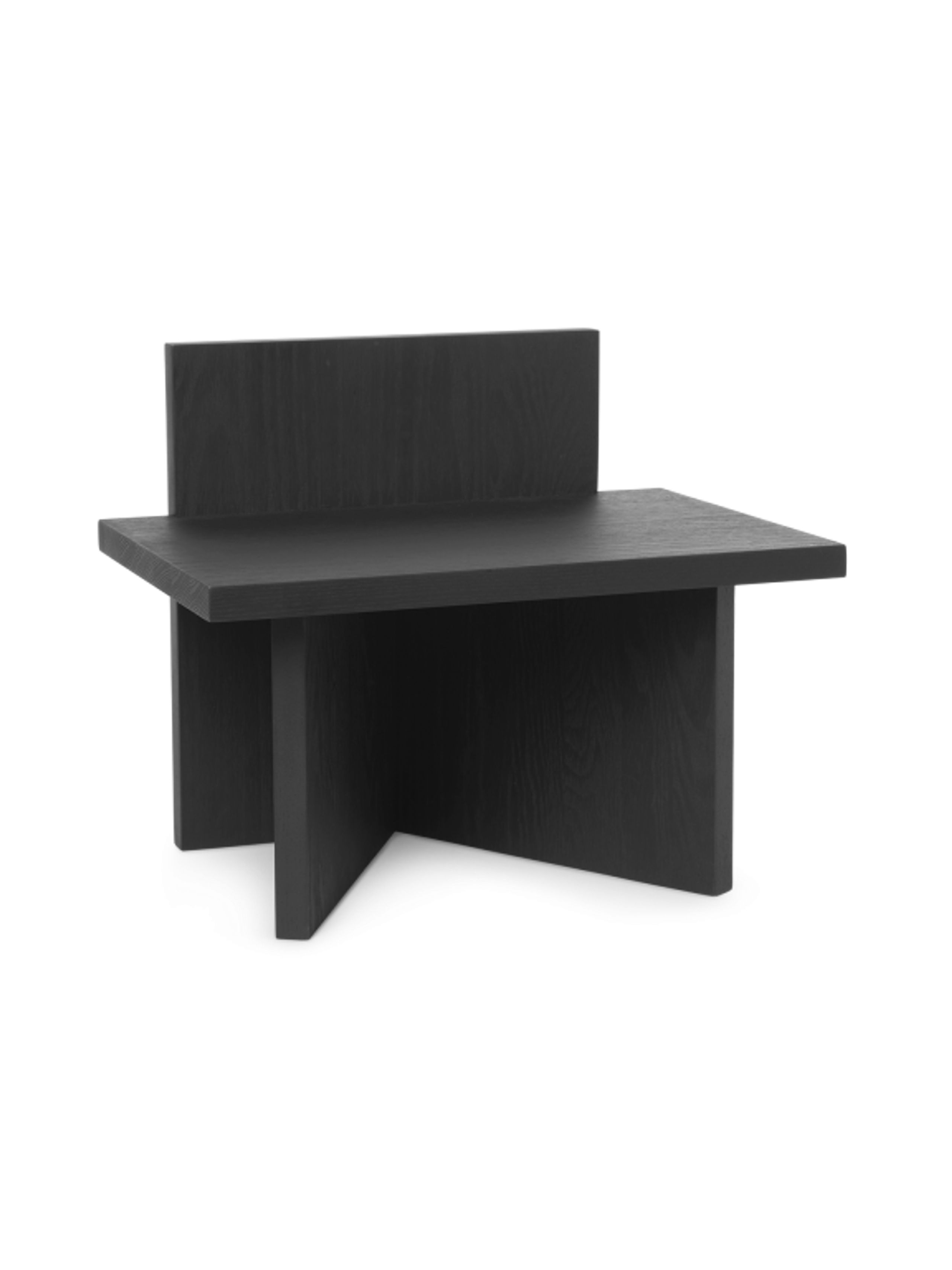 Ferm Living - Stool - Oblique Stool - Black Oiled Oak