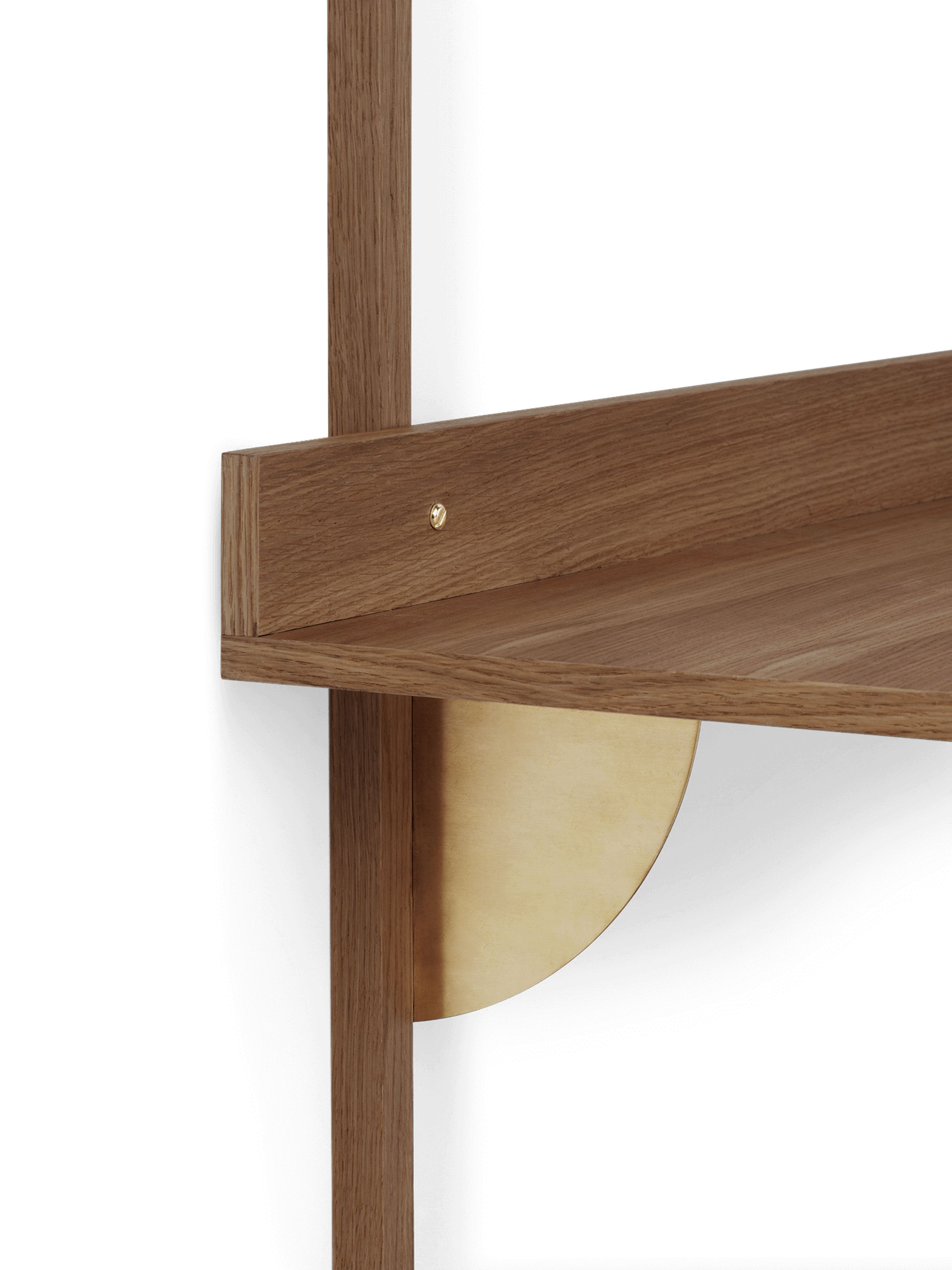 Ferm Living - Desk - Sector Desk - Smoked Oak/Brass