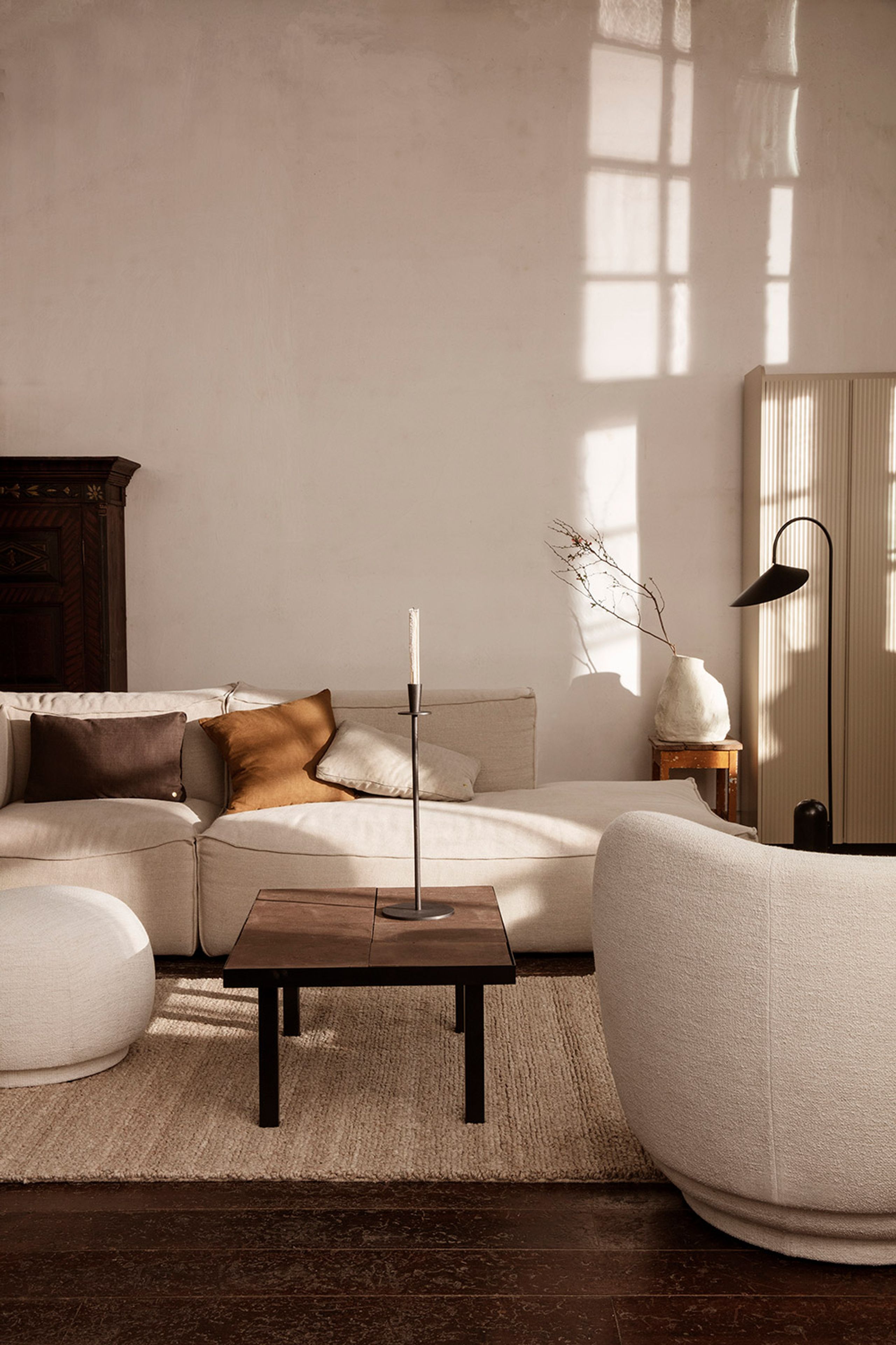 Ferm Living - Sofá - Catena Sofa - Large - L301 / Hot Madison Reloaded - Brown