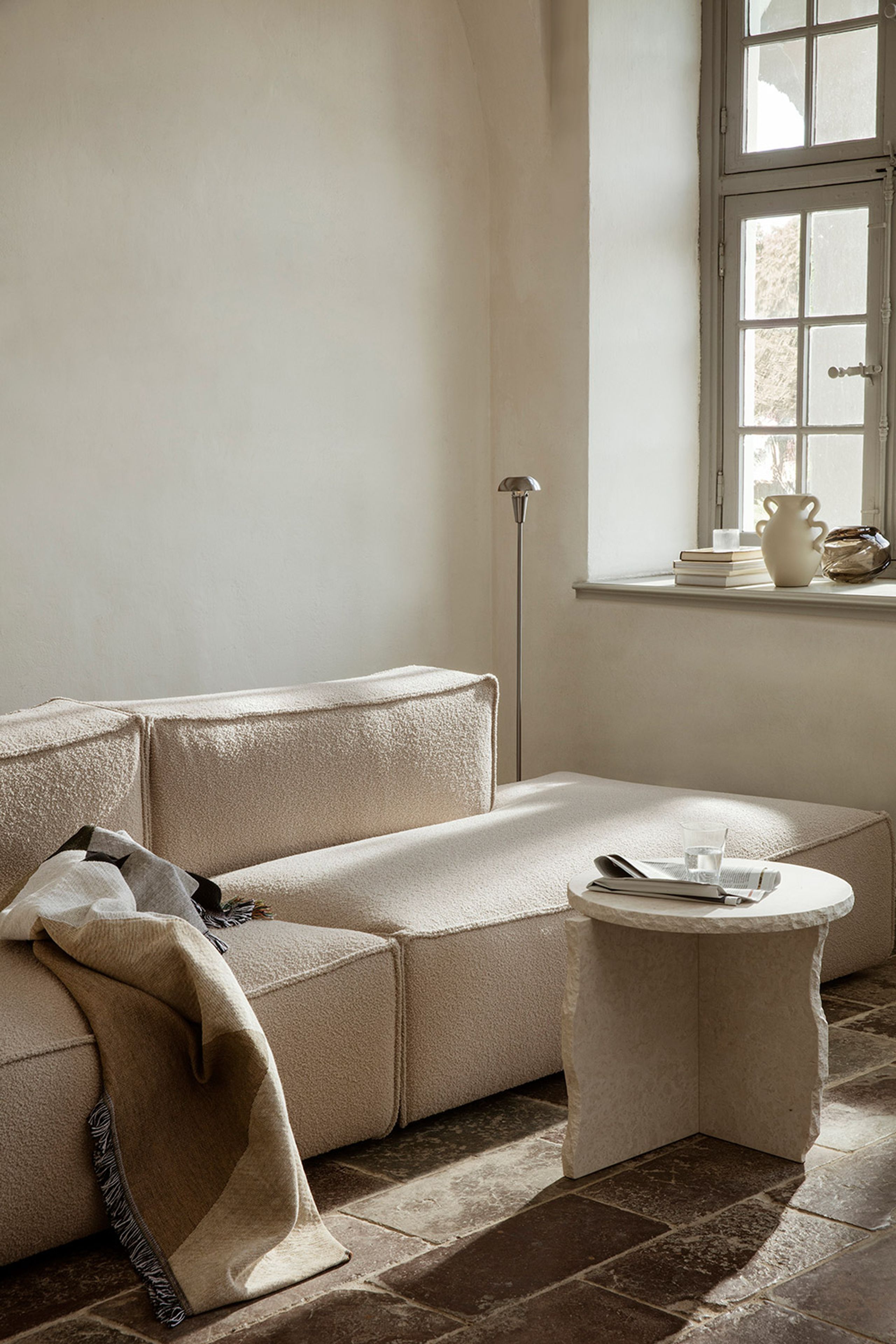 Ferm Living - Couch - Catena Sofa - Small - S401 / Cotton Linen - Natural