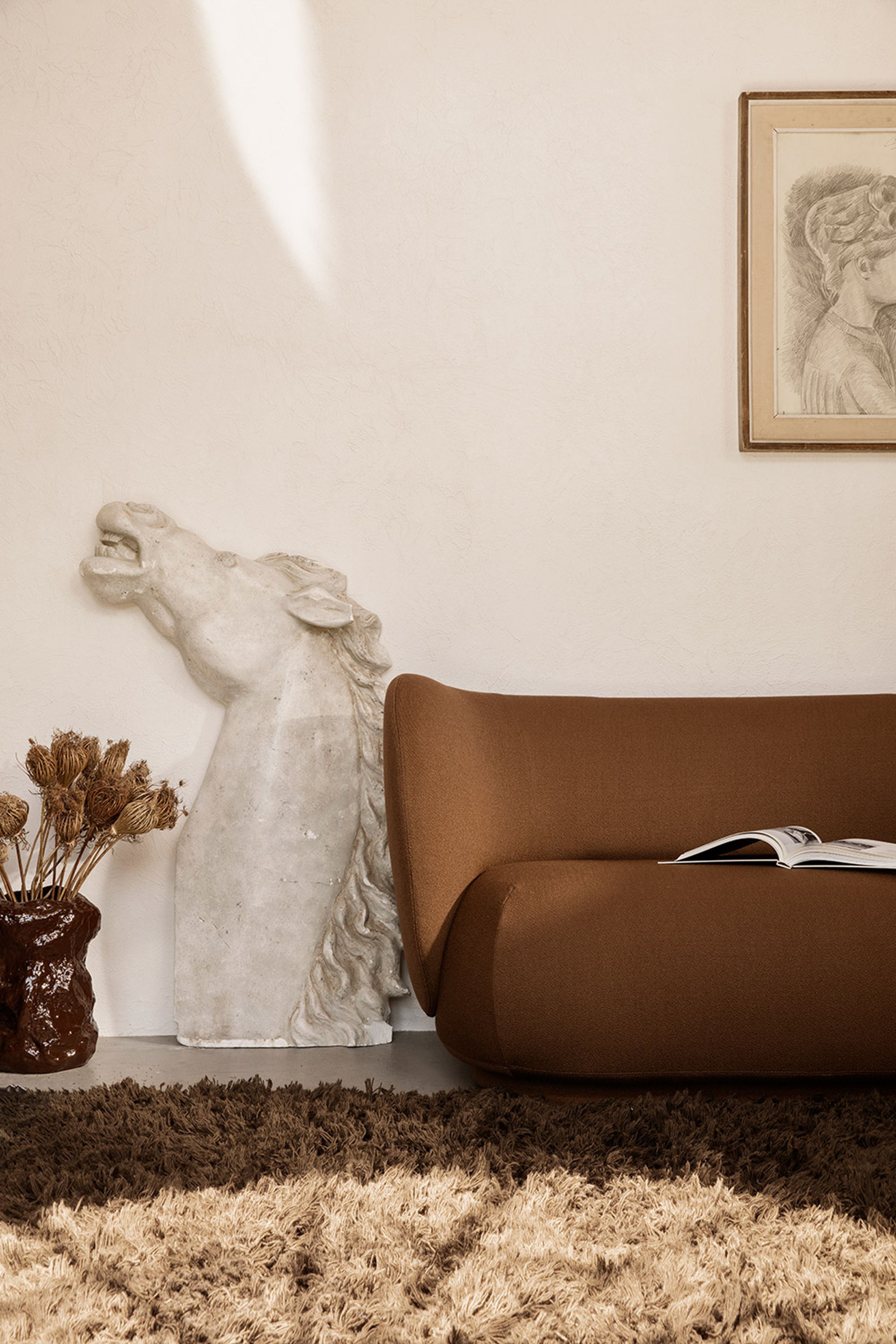 Ferm Living - Sofa - Rico 2-pers Sofa - Brushed - Off White