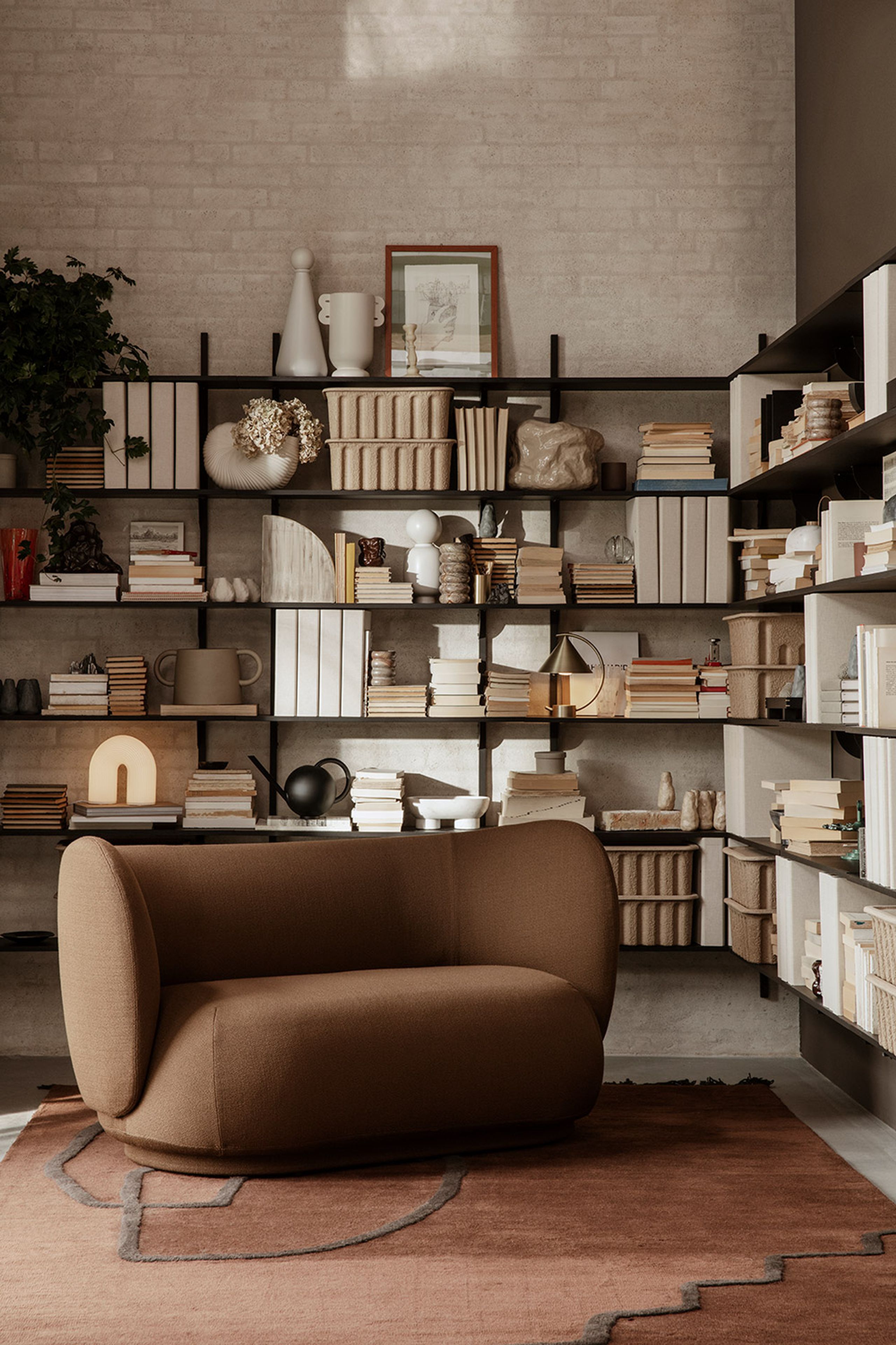 Ferm Living - Kanapa - Rico 2-seater Sofa - Brushed - Sand