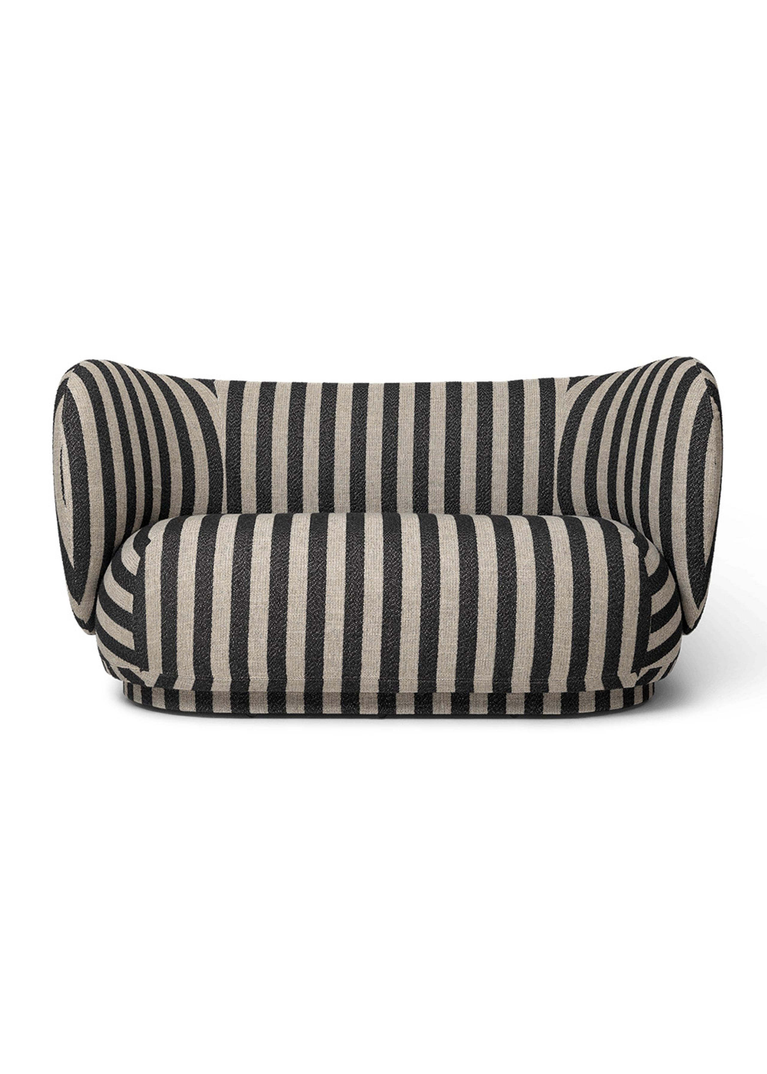 Ferm Living - Sofa - Rico 2-pers Sofa - Louisiana - Sand/Black