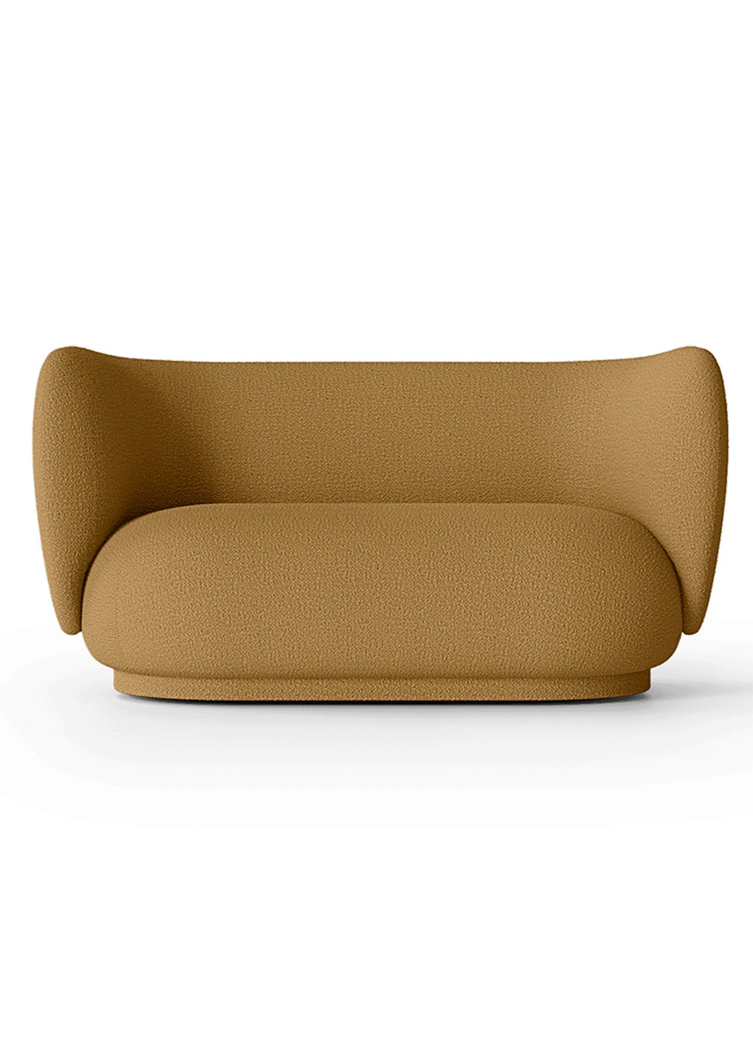 Ferm Living - Kanapa - Rico 2-seater Sofa - Wool Bouclé - Sugar Kelp
