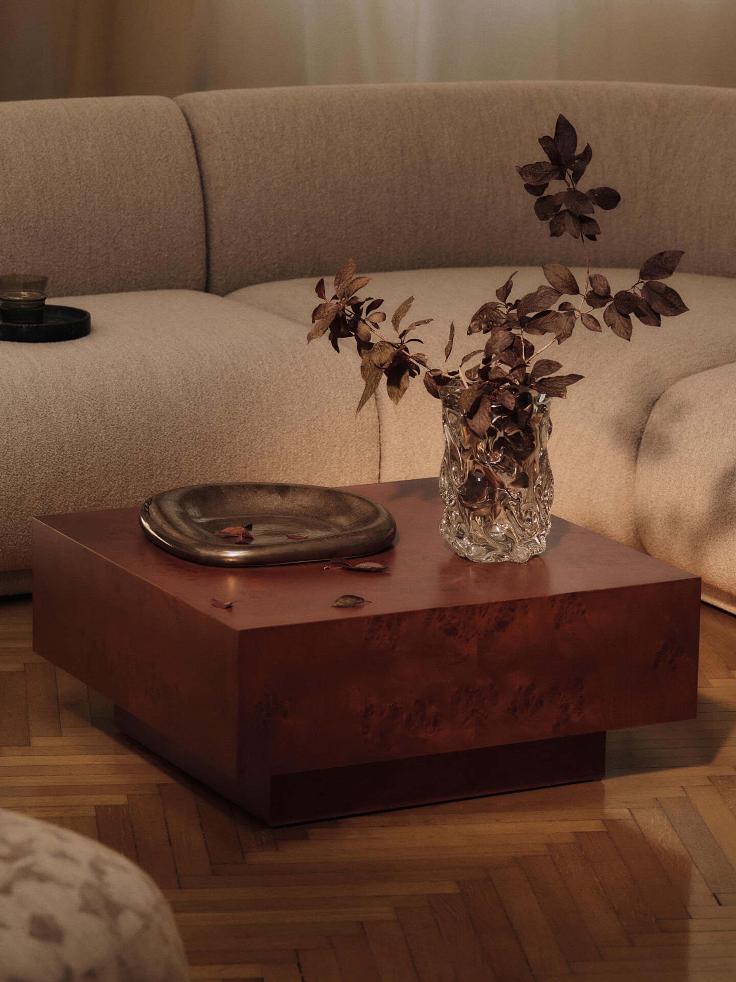 Ferm Living - Soffbord - Burl Storage Coffee Table - Dark Stained Burl