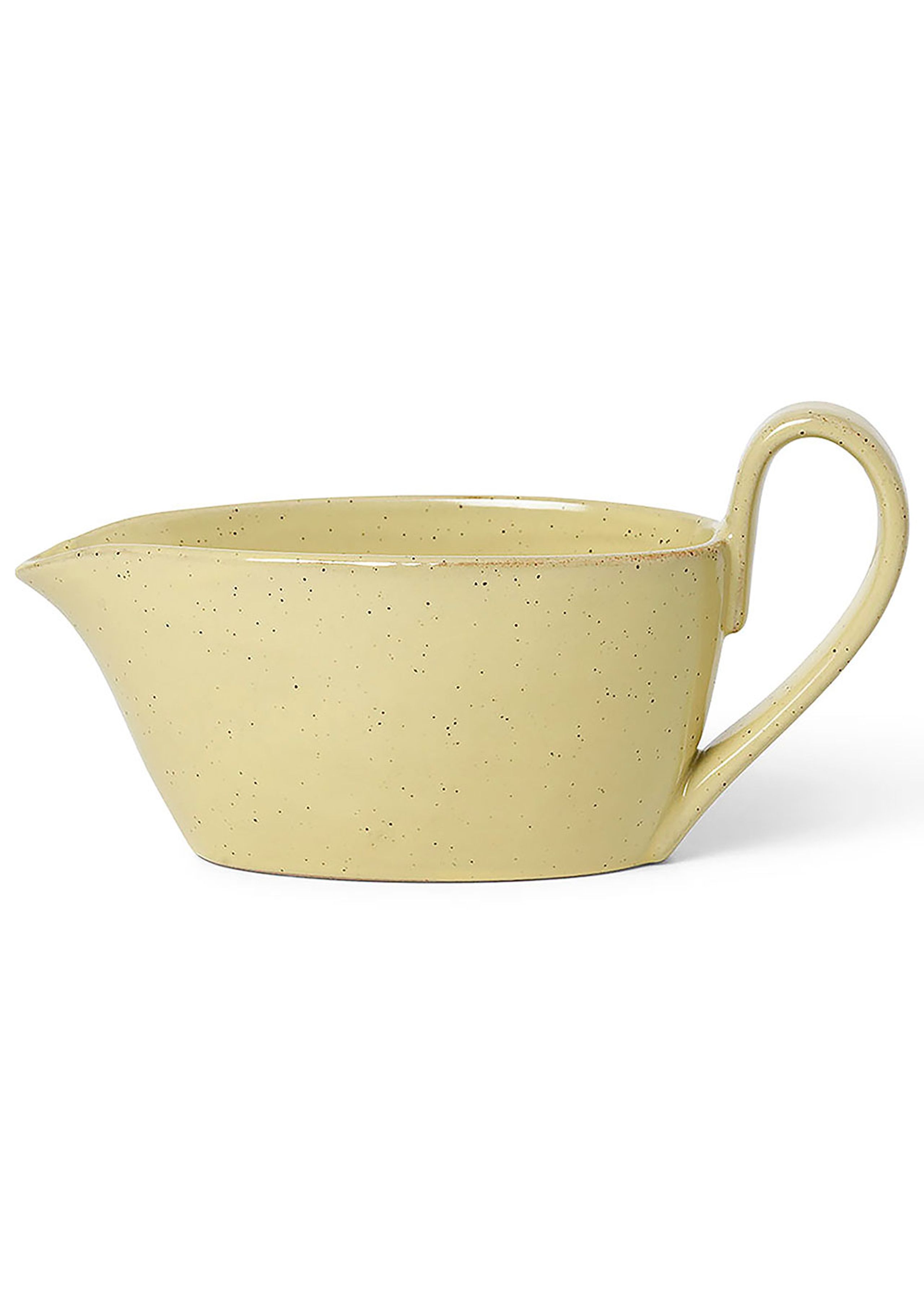 Ferm Living - Soßenschüssel - Flow Sauce Boat - Yellow Speckle