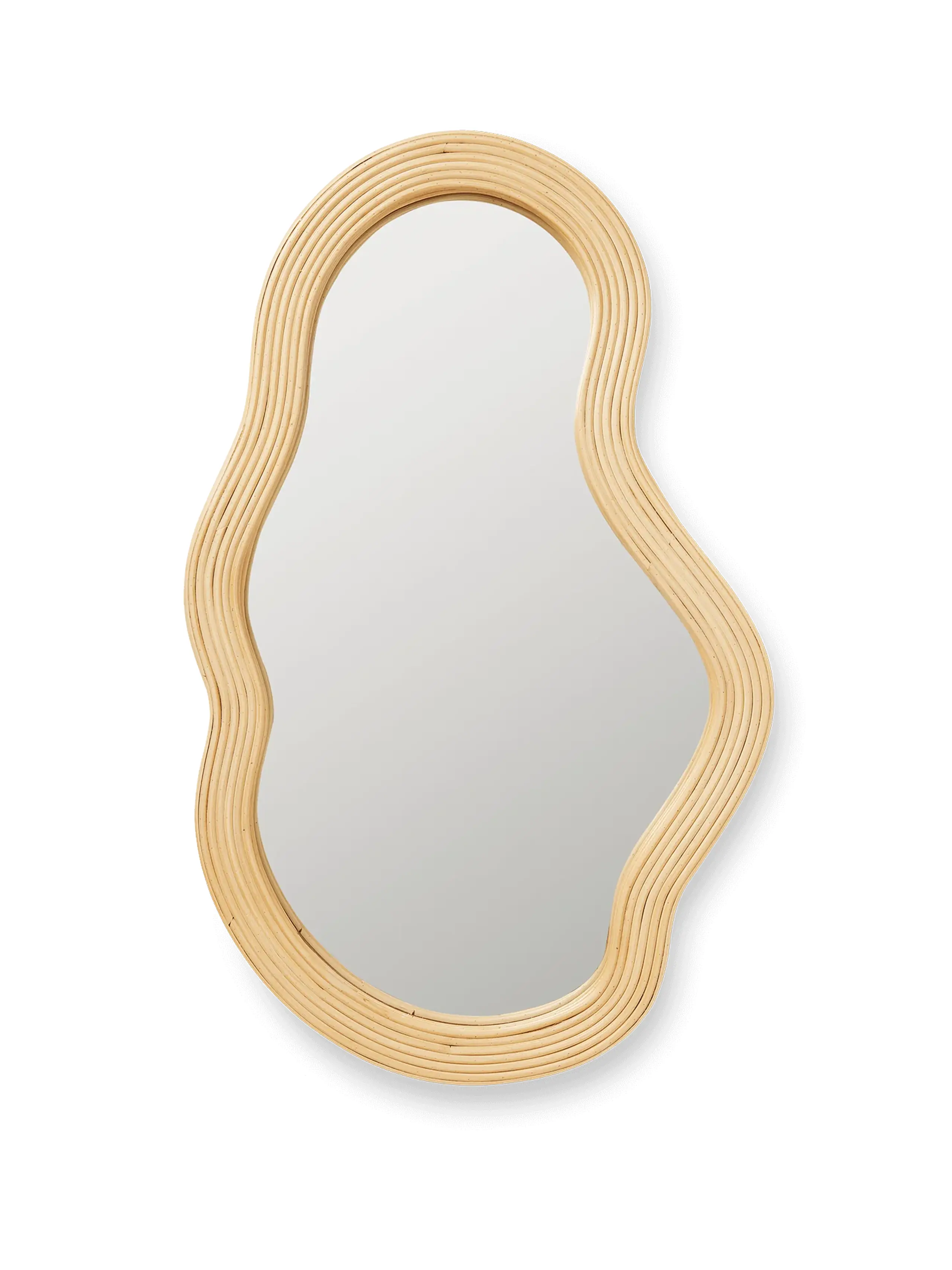 Ferm Living - Spejl - Pond Rattan Mirror - Rattan