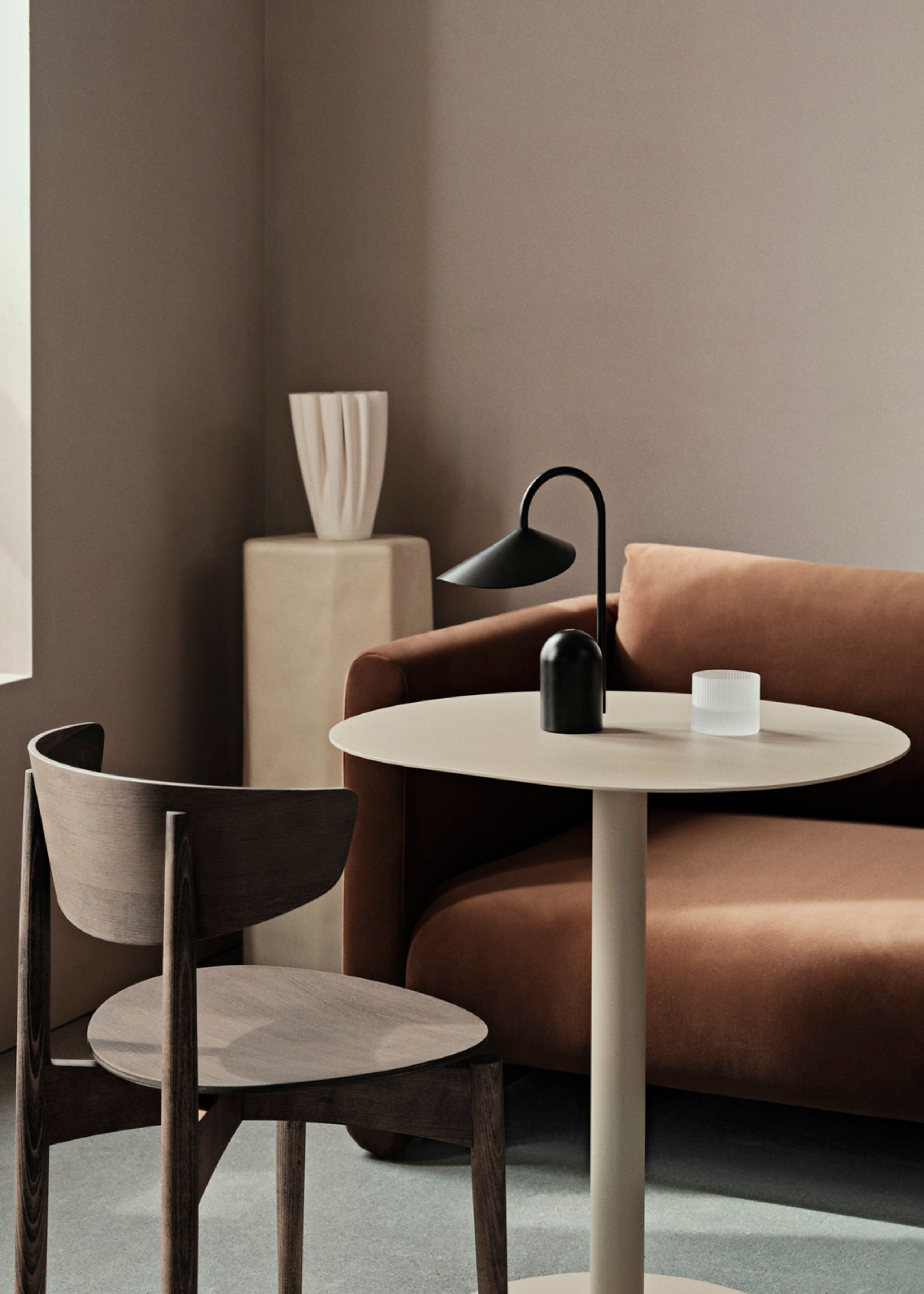 Ferm Living - - Herman Dining Chair - Wooden Frame - Dark Stained Beech