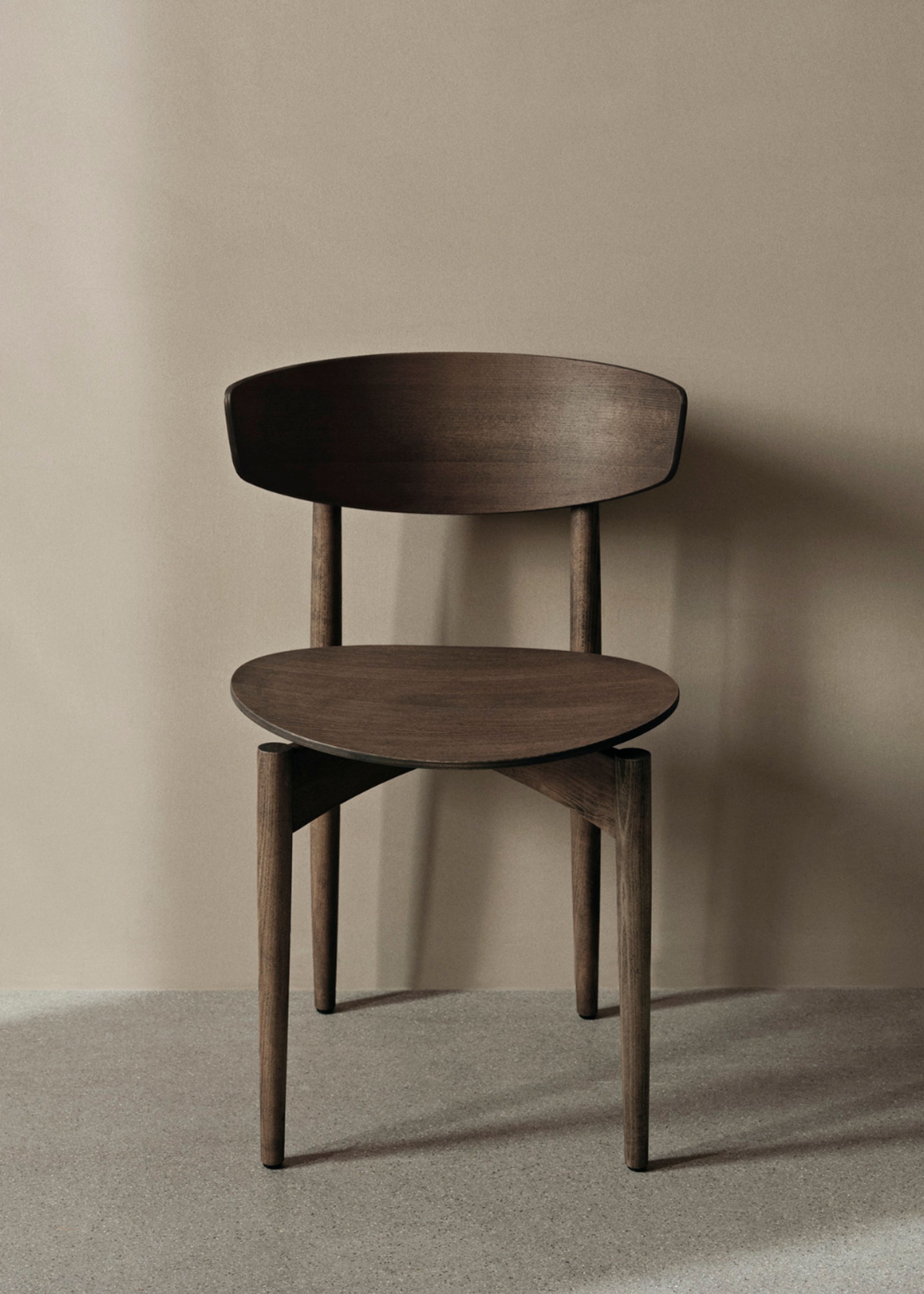 Ferm Living - - Herman Dining Chair - Wooden Frame - Dark Stained Beech