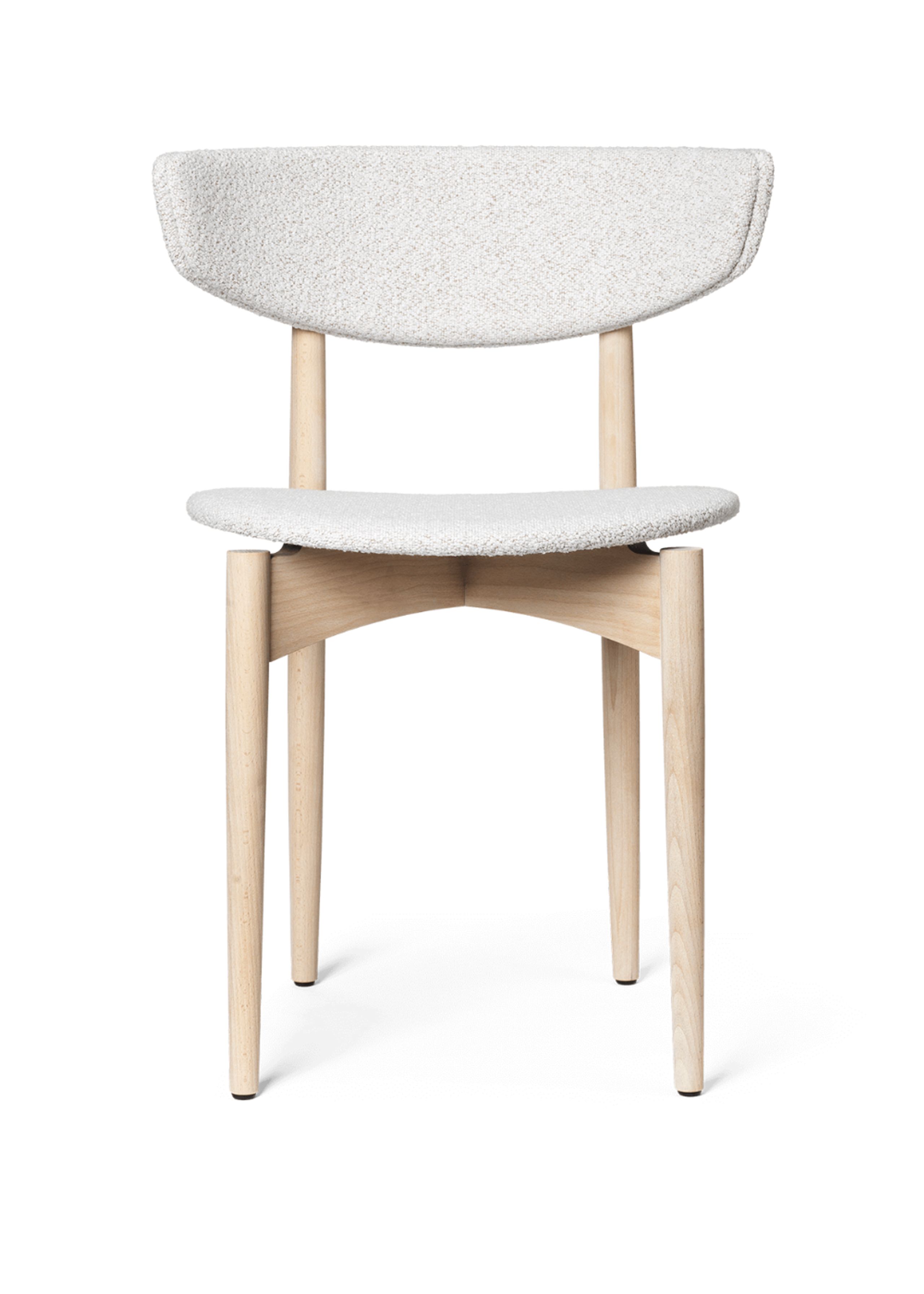 Ferm Living - - Herman Dining Chair - Wooden Frame - Upholstery seat - Beech/Off-white